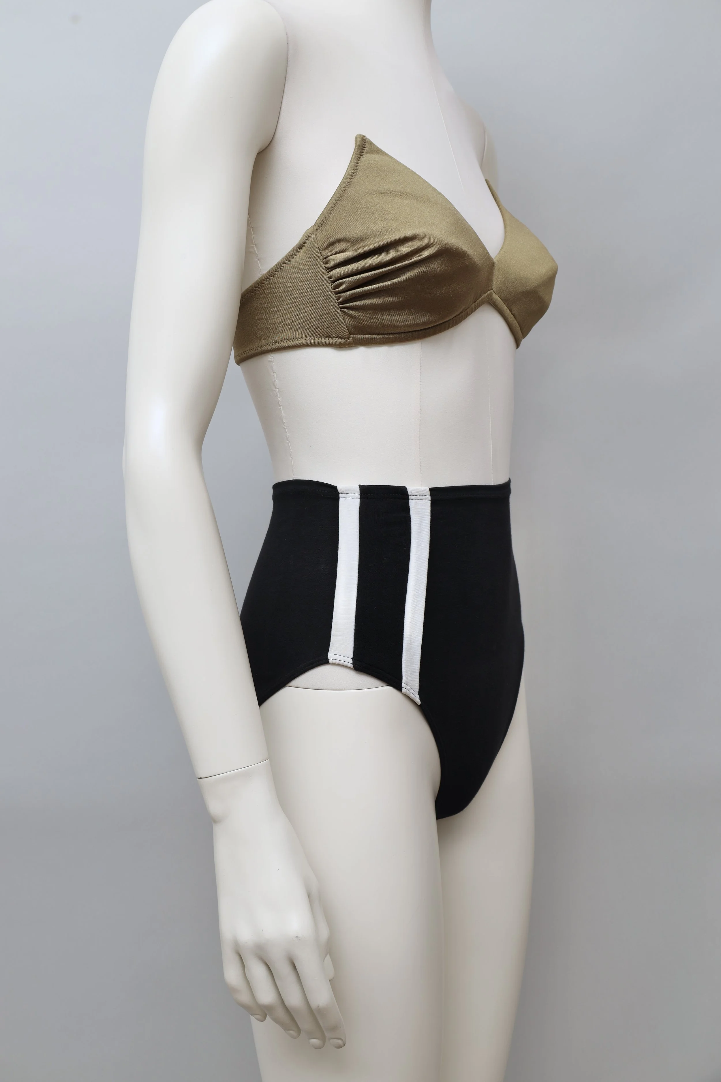 late 1980s / early 1990s Martine Sitbon La Nuit high waist stripe panty