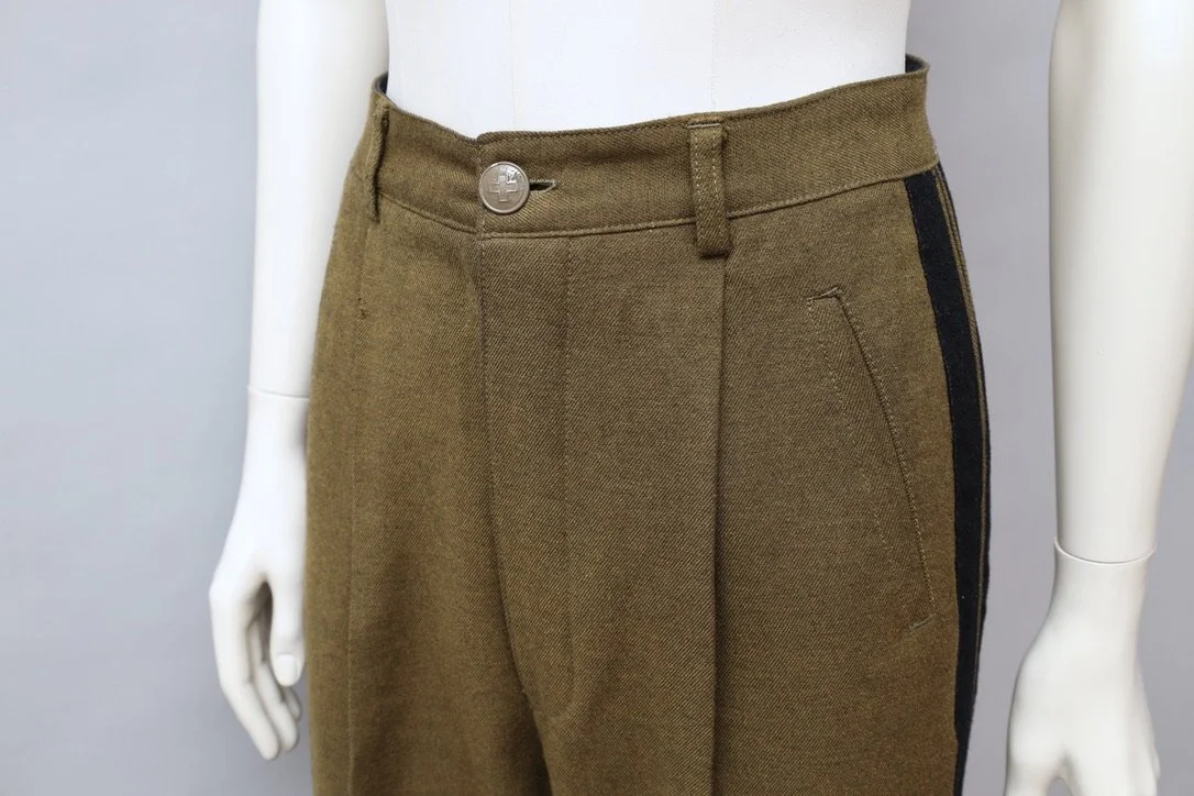 F/W 1989 Junior Gaultier side stripe felted wool pants