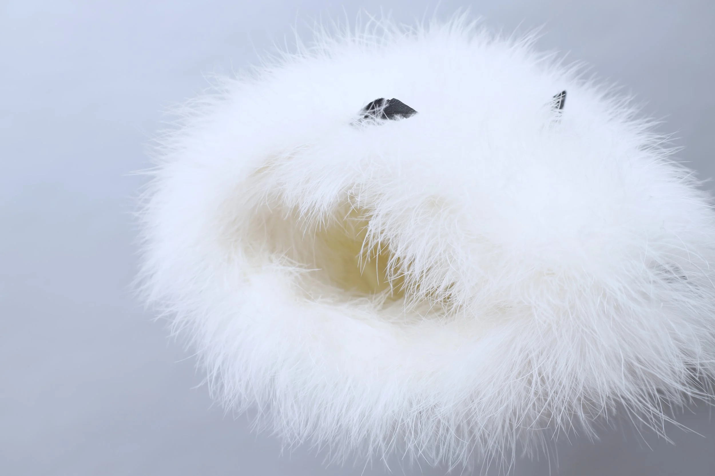 F/W 1992 Chantal Thomass runway sample piece white marabou feather muff
