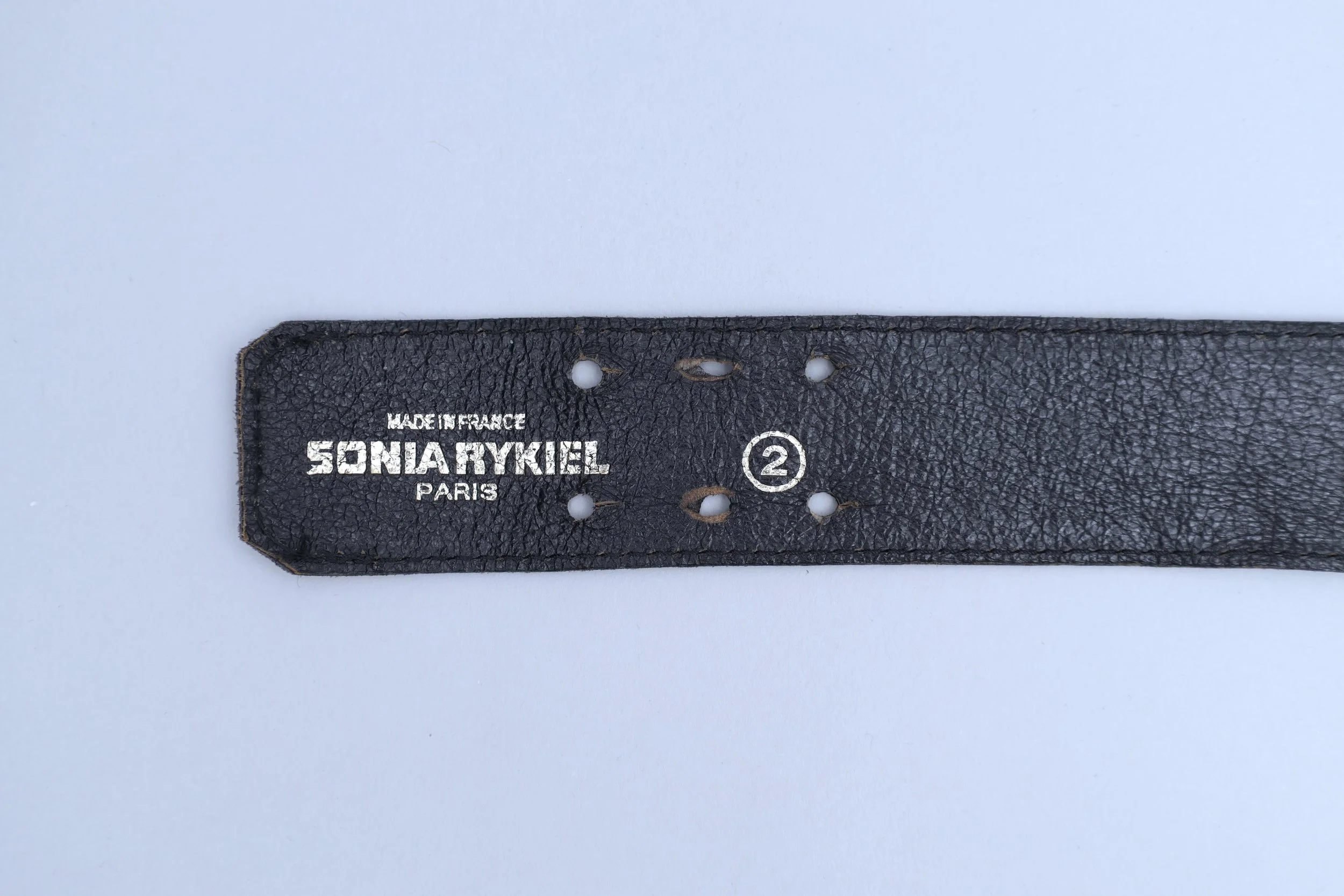 F/W 1984 Sonia Rykiel black suede belt