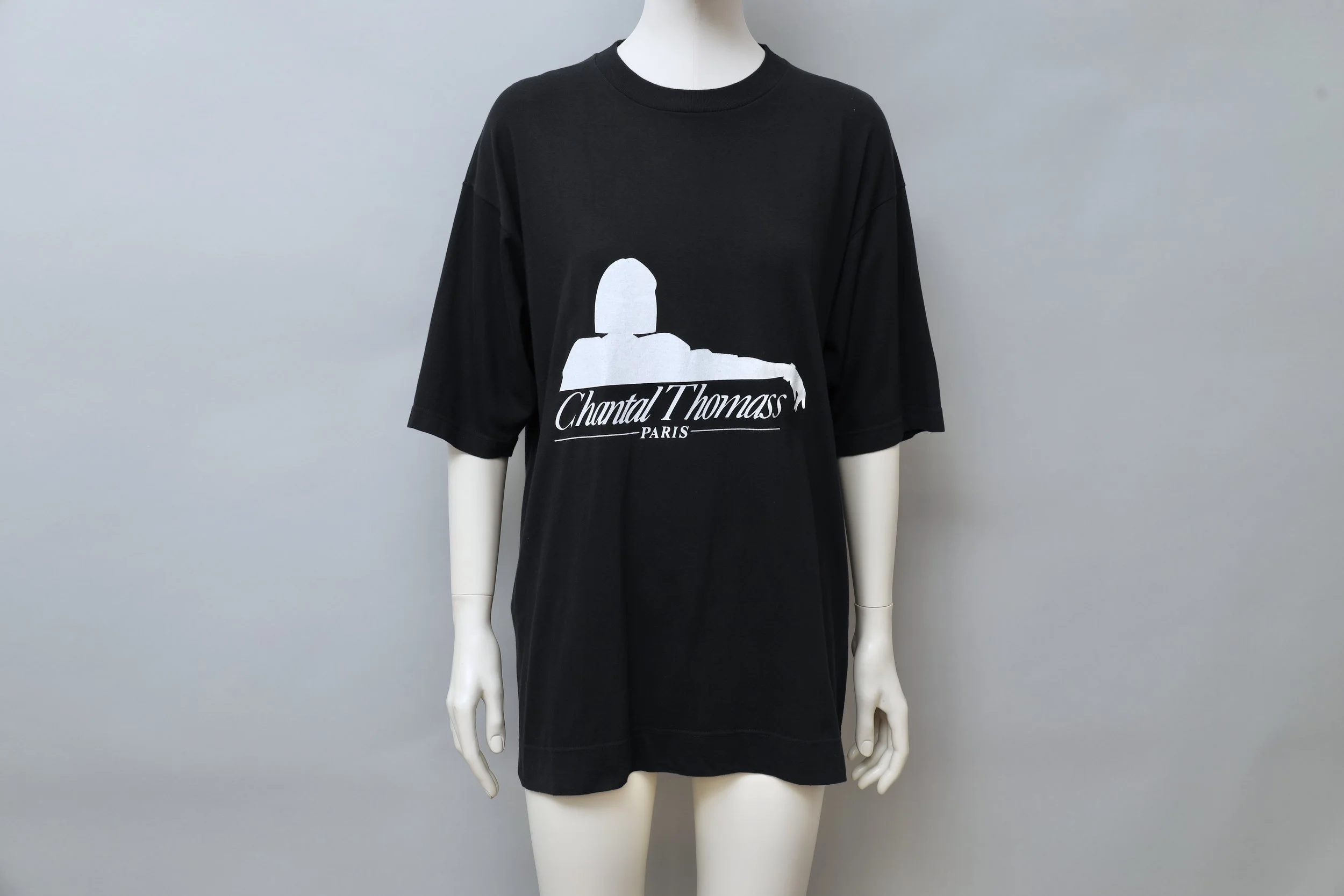 1980s Chantal Thomass black and white logo t-shirt