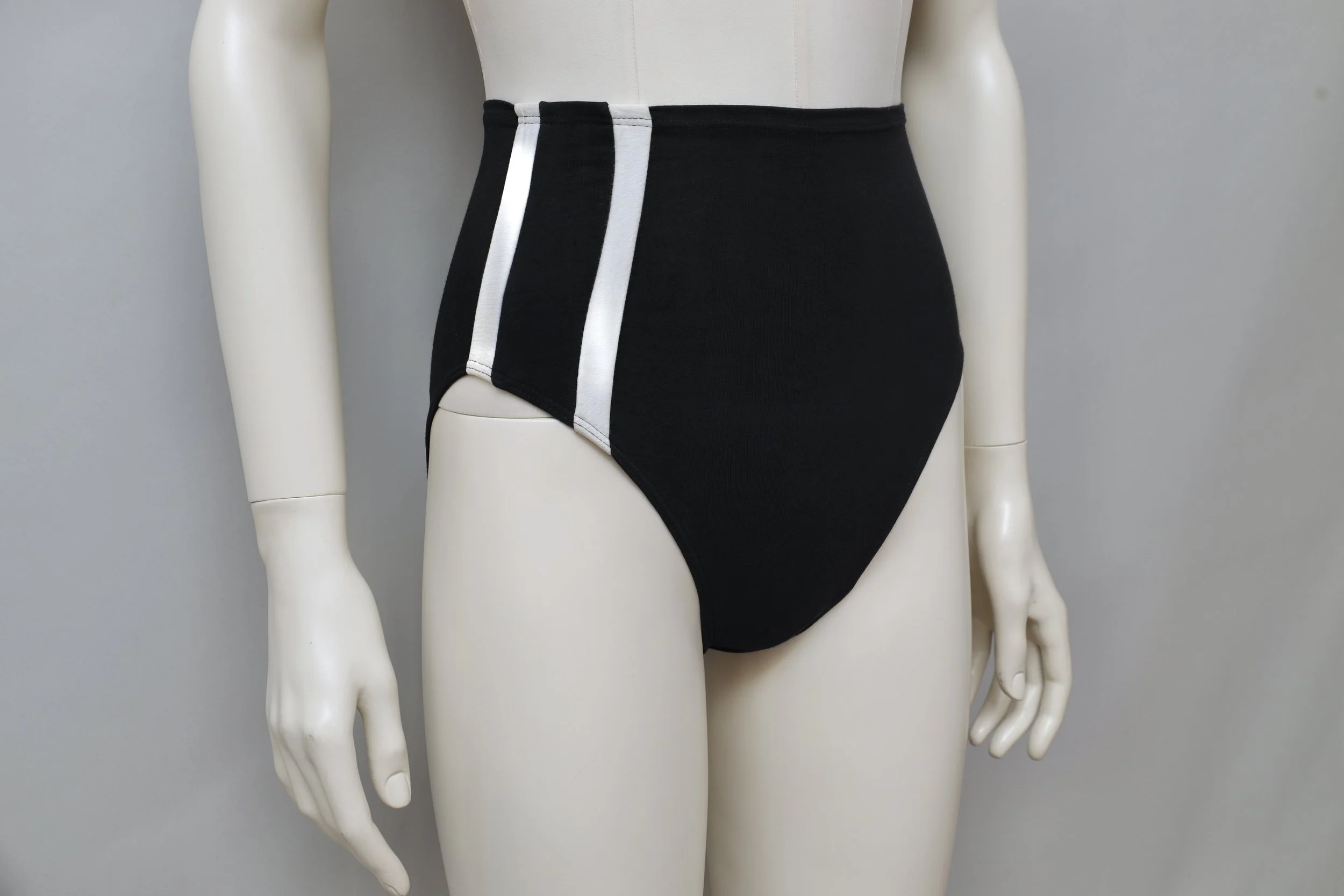 late 1980s / early 1990s Martine Sitbon La Nuit high waist stripe panty