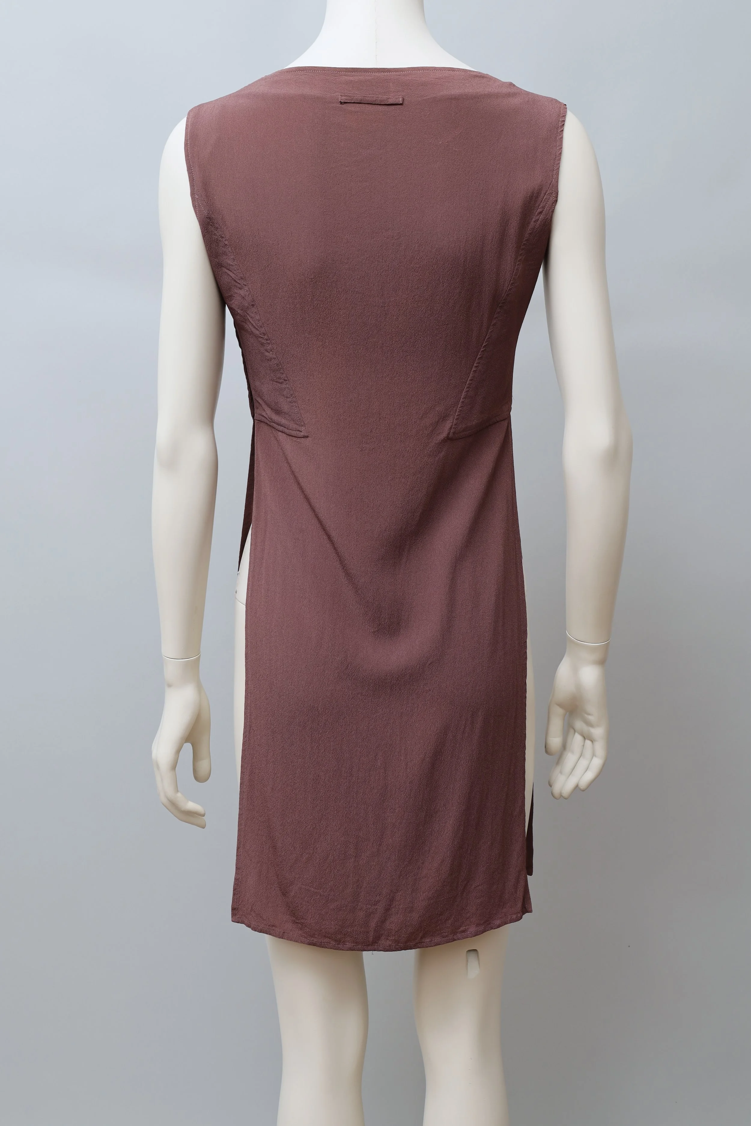 1990s Jean Paul Gaultier aubergine crêpe tunic top