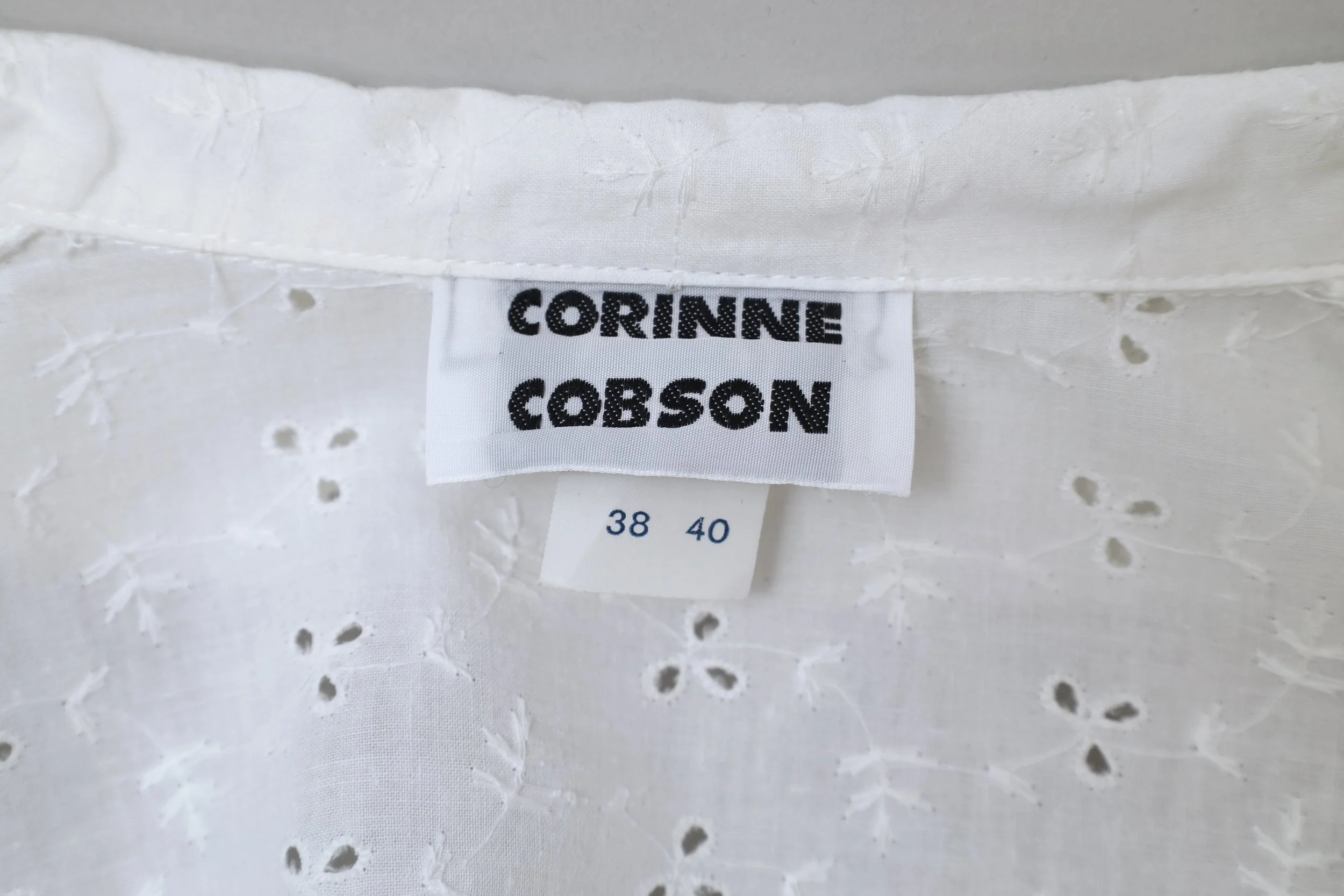 1980s Corinne Cobson label tag