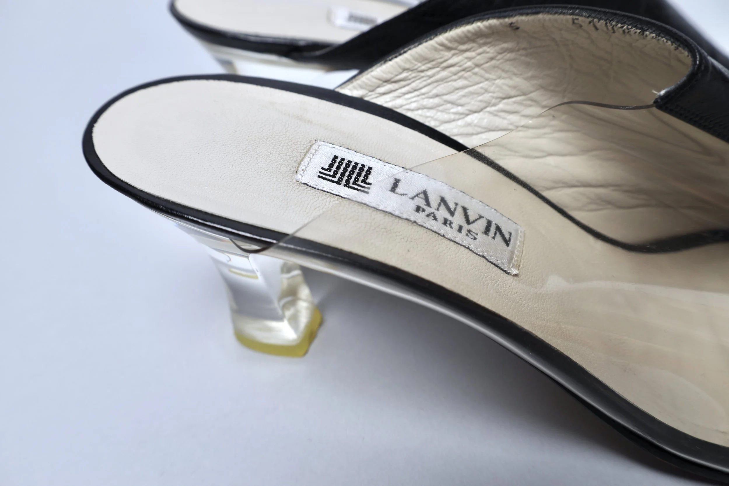 1980s Lanvin shoes label tag
