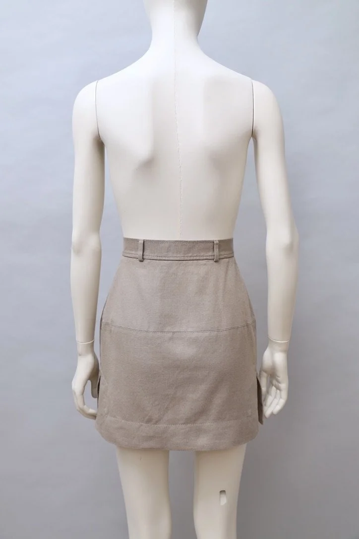 F/W 2002 Vivienne Westwood Red Label taupe wool blend mini skirt