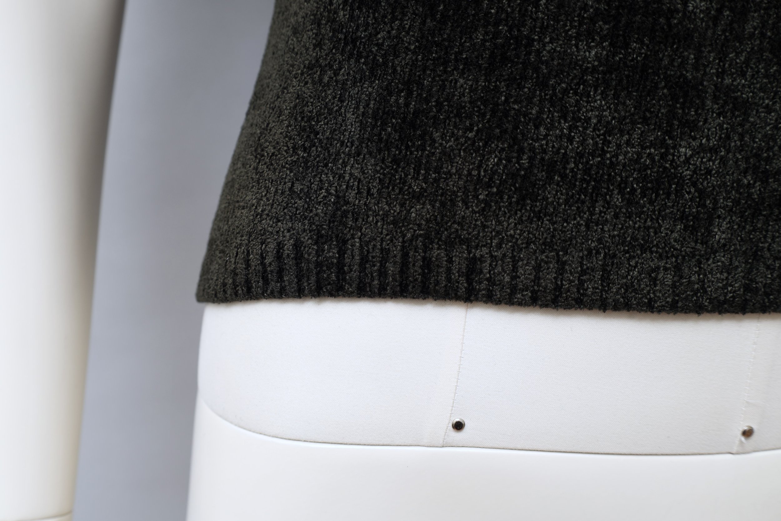 dark green chenille hem