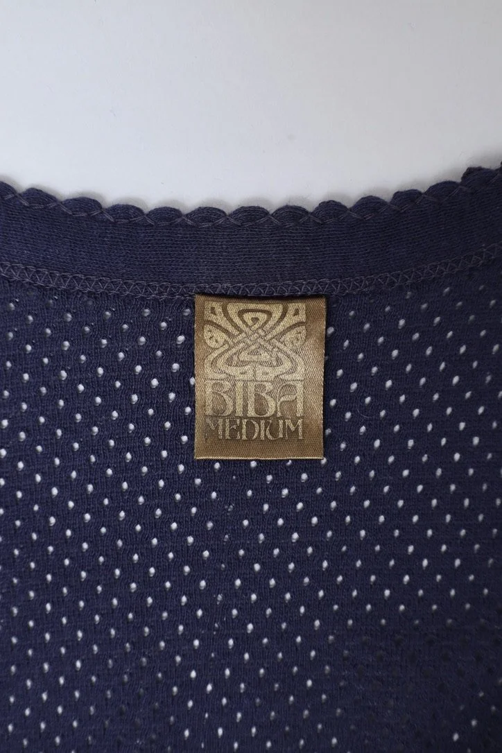 early 1970s Biba Medium label tag