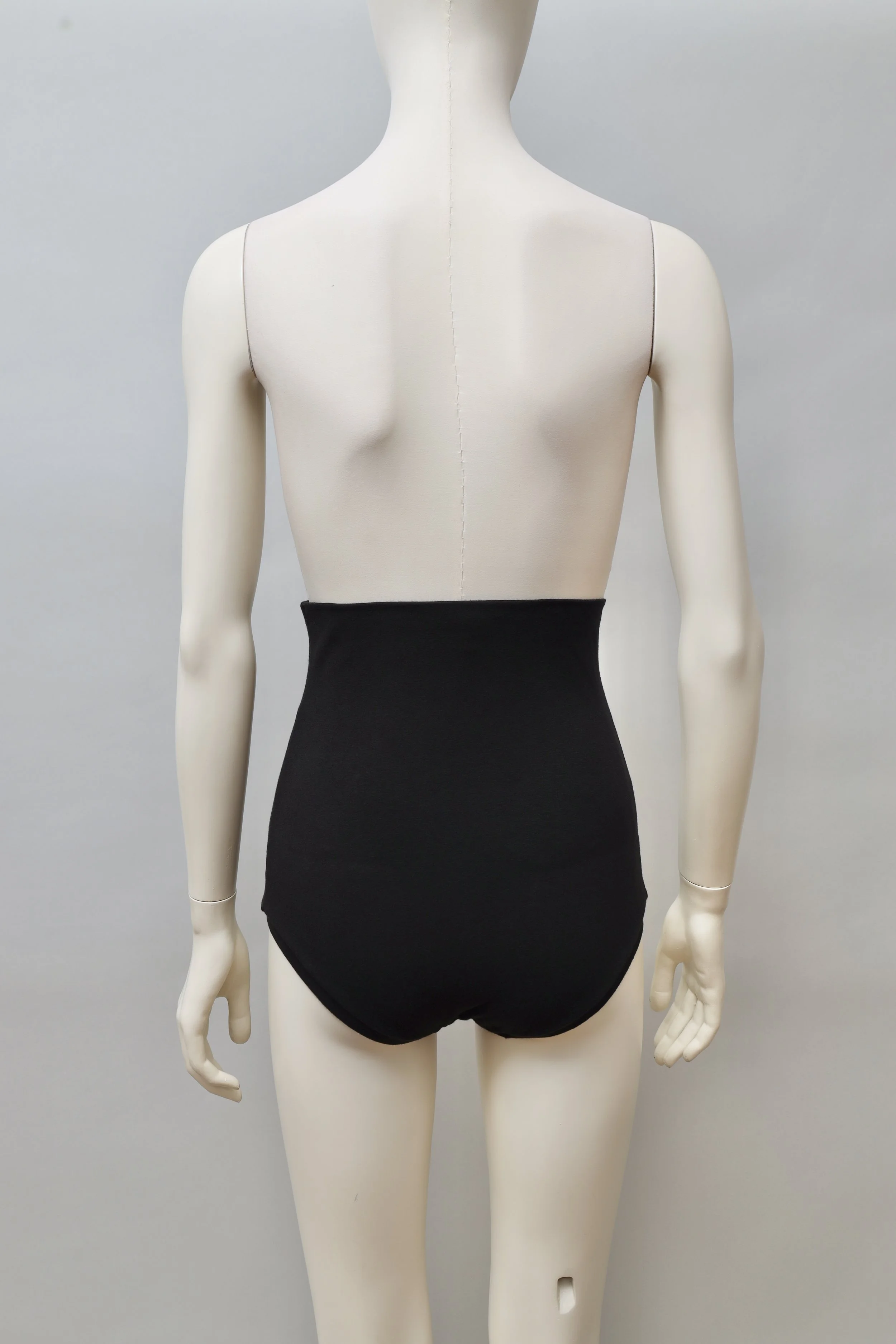 S/S 1989 Romeo Gigli black stretch cotton ultra high waist panty