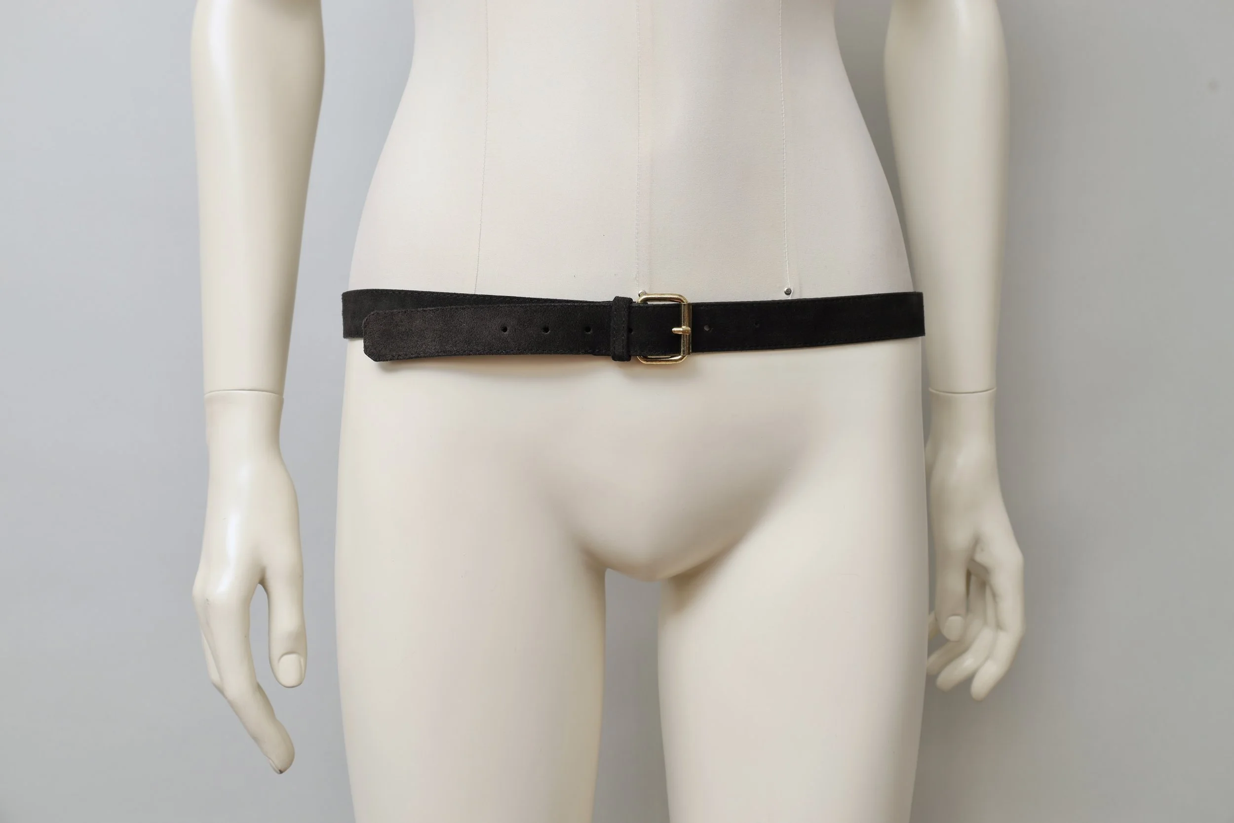 F/W 1983 Sonia Rykiel black suede belt