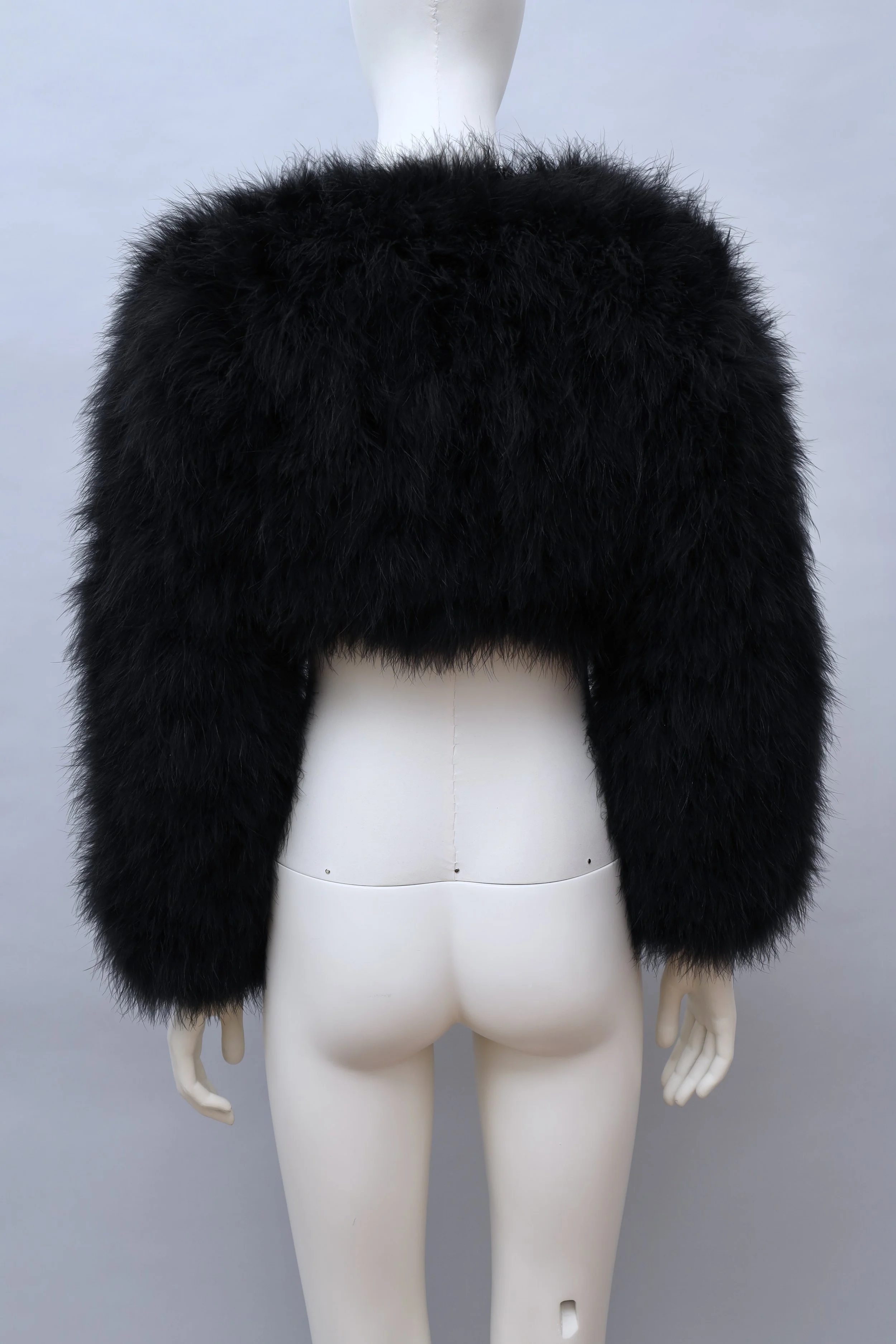 1990s Chantal Thomass black marabou feather bolero