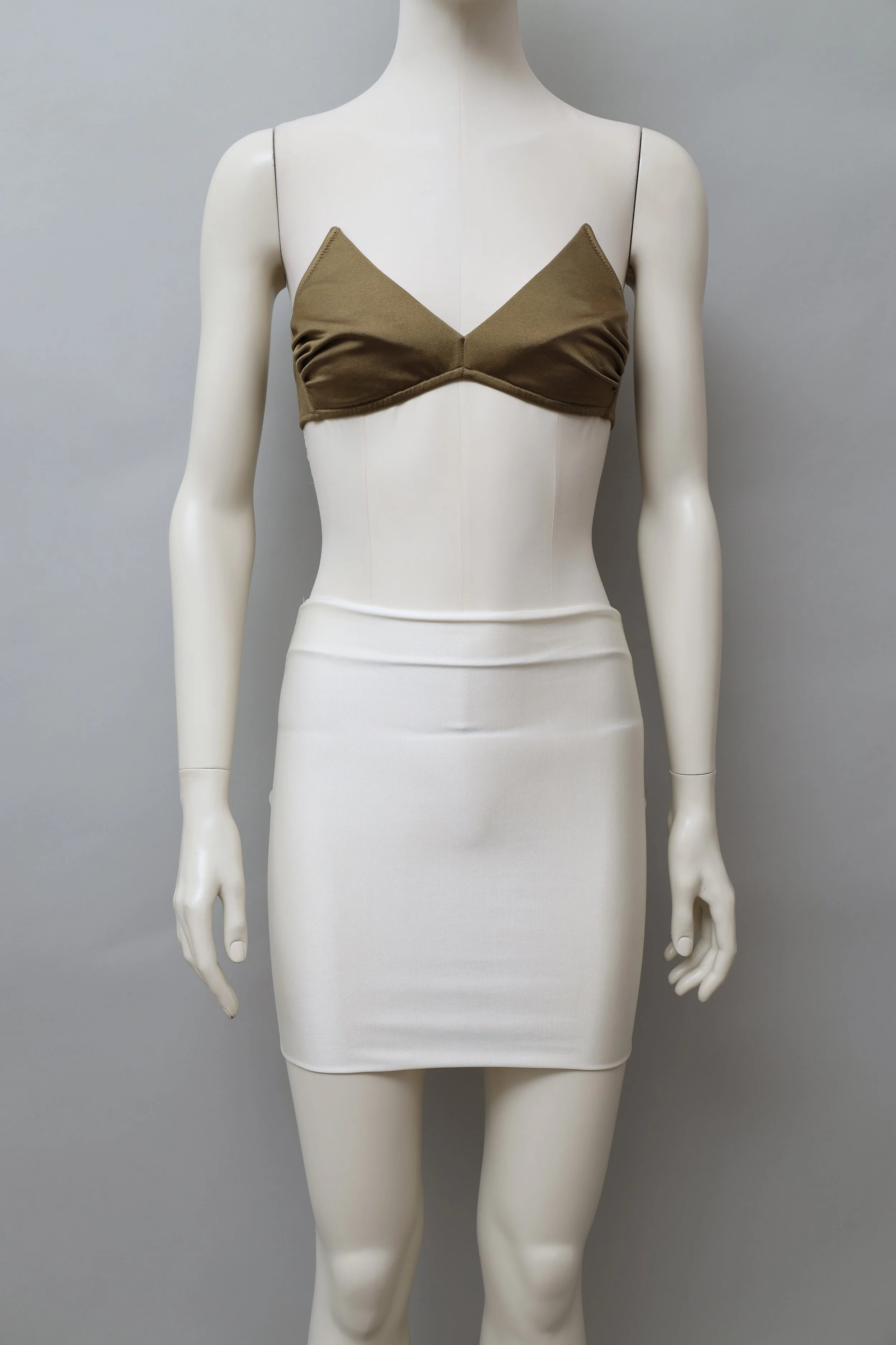 1980s deadstock La Perla bronze sculptural bikini top