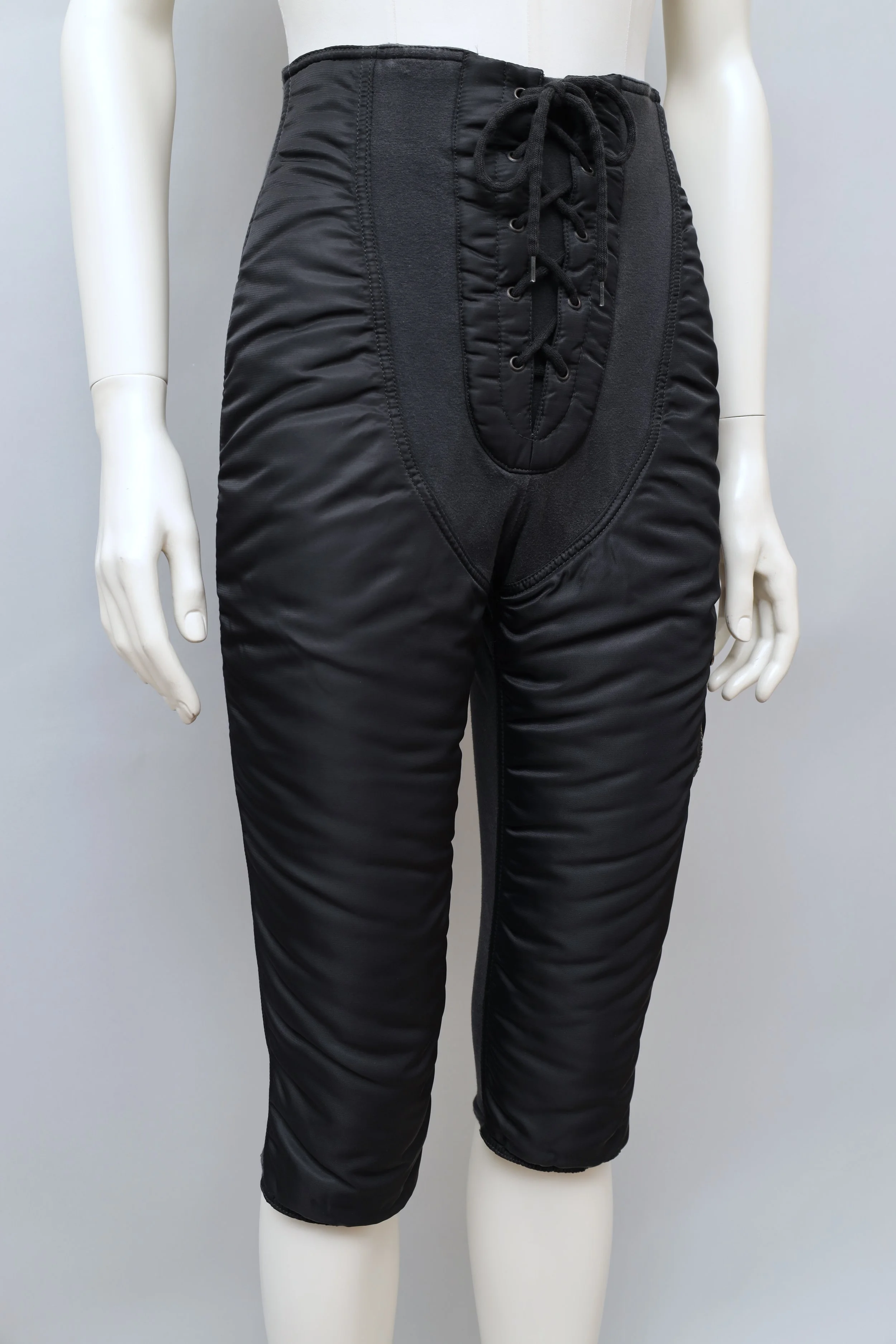 F/W 1988 Junior Gaultier black MA-1 bomber lace-up pants