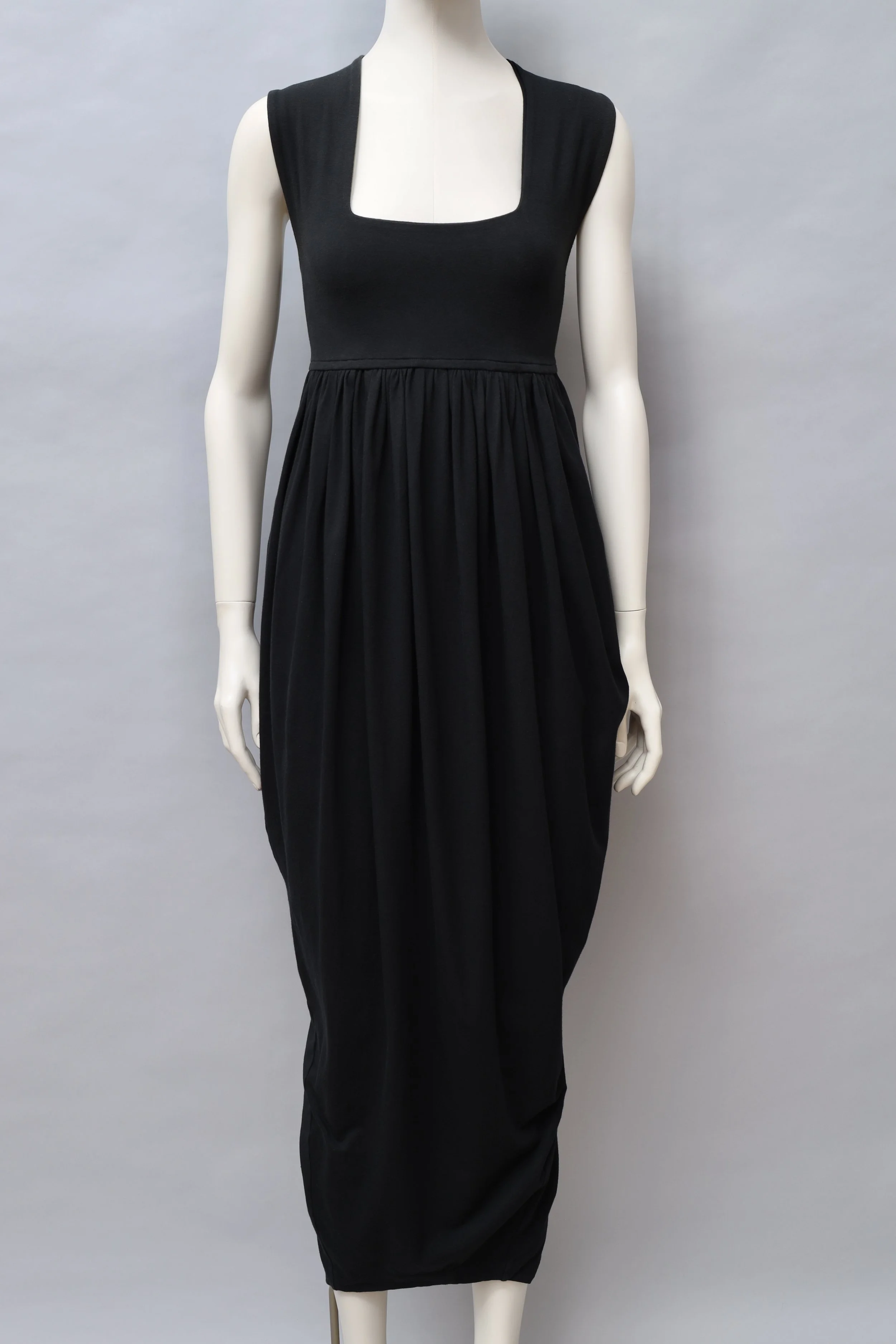 1990s G Gigli Romeo Gigli black crossback cocoon dress