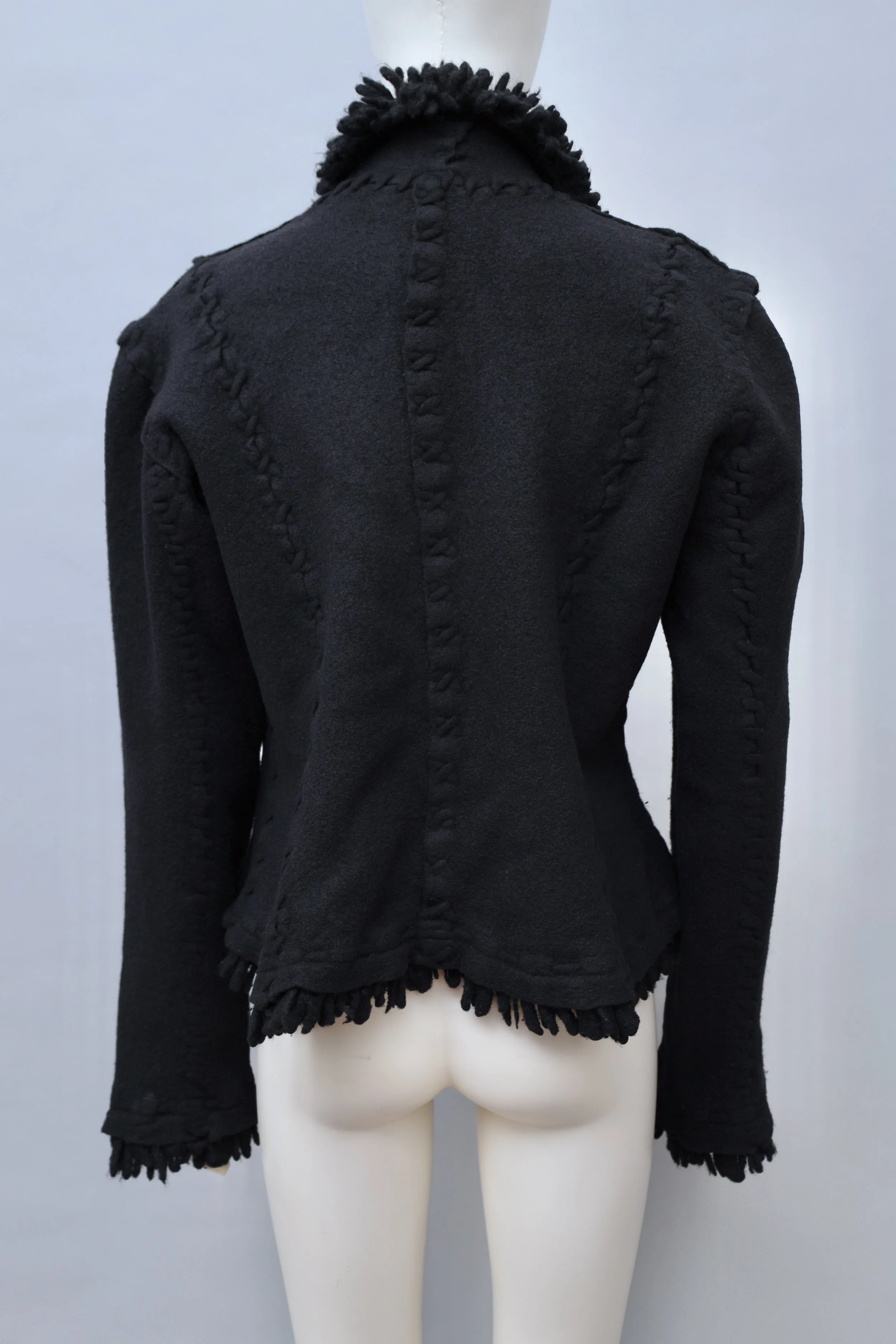 1990s Yoshiki Hishinuma black boiled wool jacket