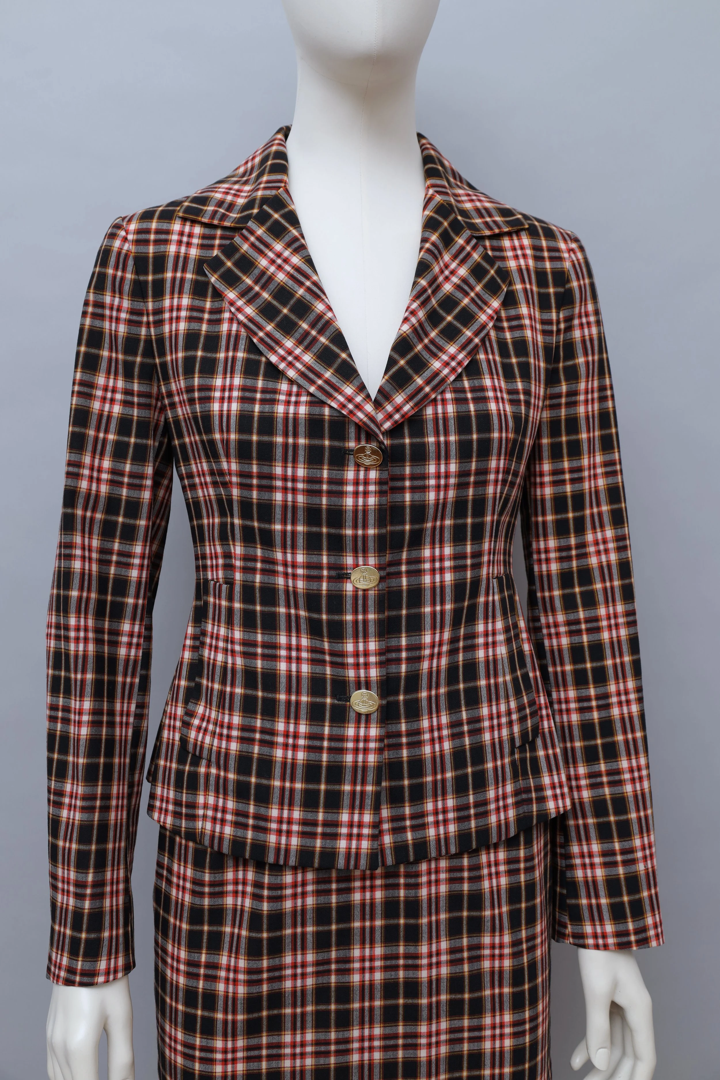 S/S 1998 Vivienne Westwood tartan ensemble blazer