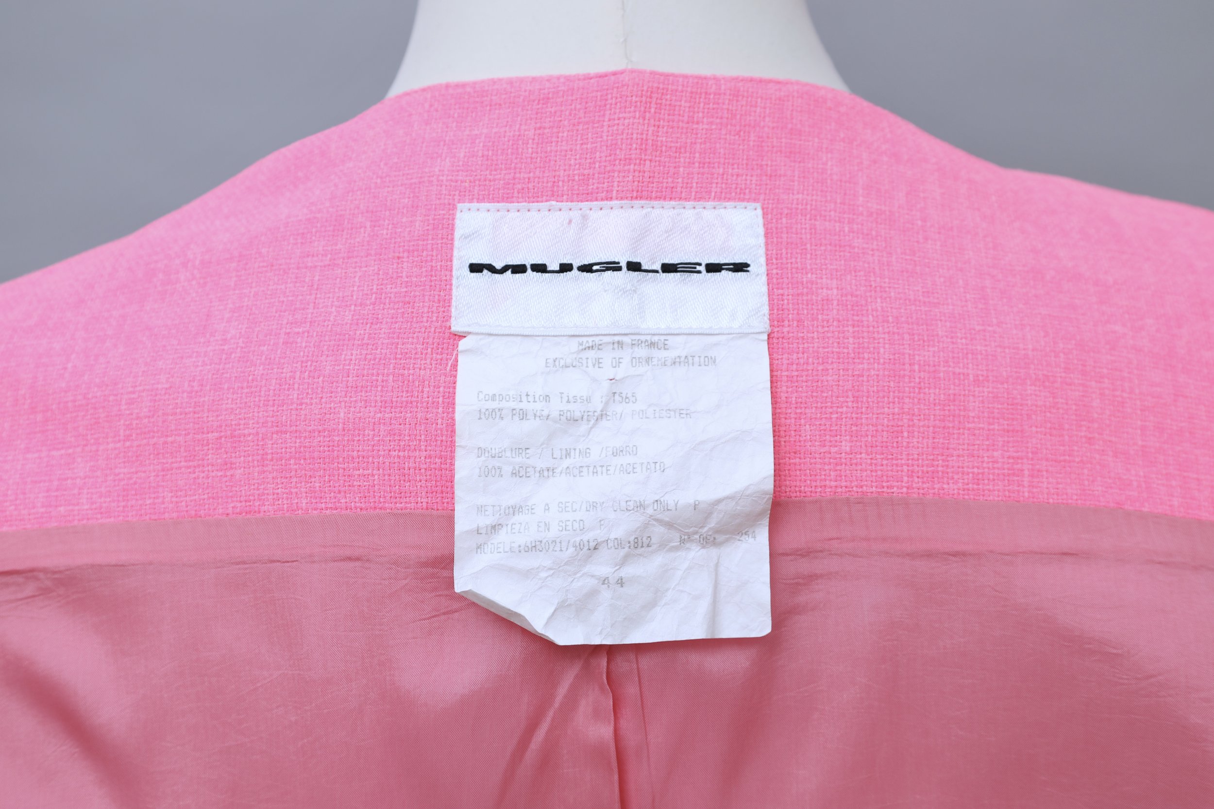 late 1990s / early 2000s Mugler label tag