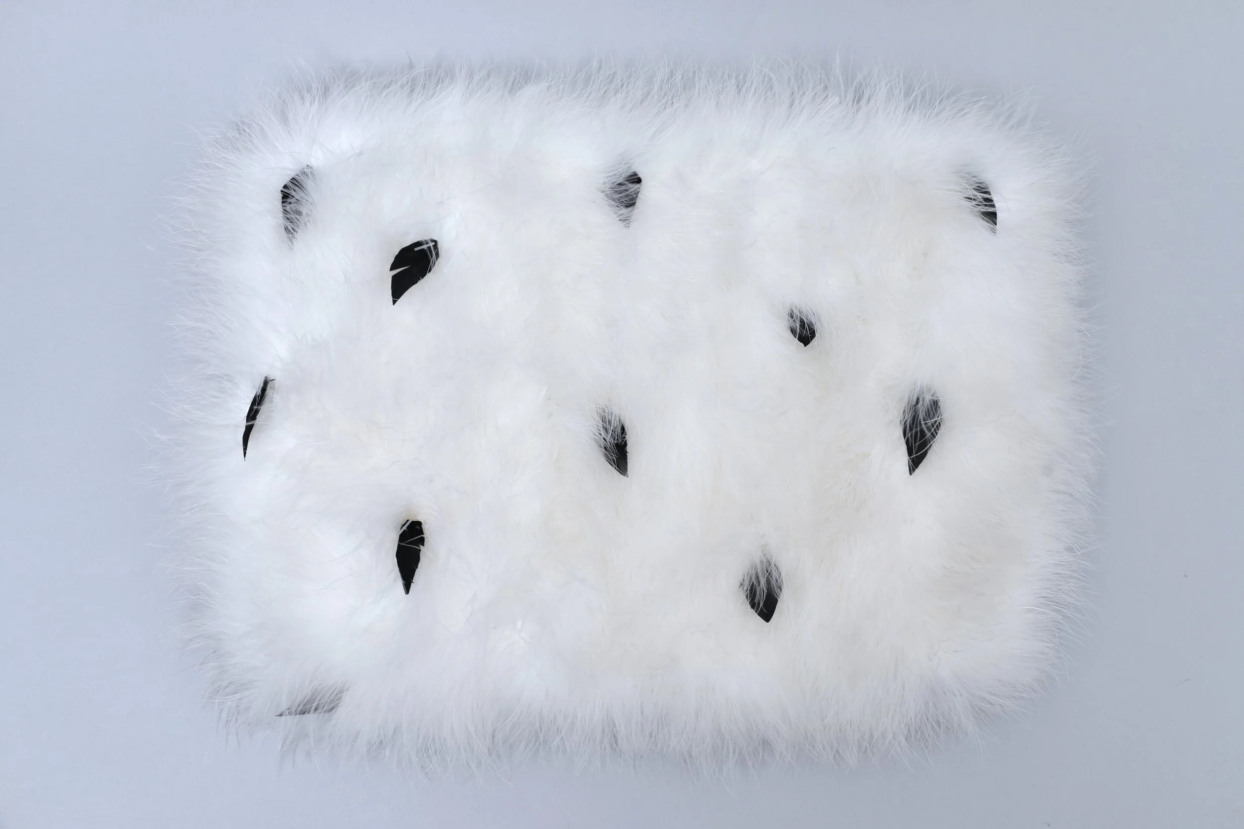 F/W 1992 Chantal Thomass runway sample piece white marabou feather muff