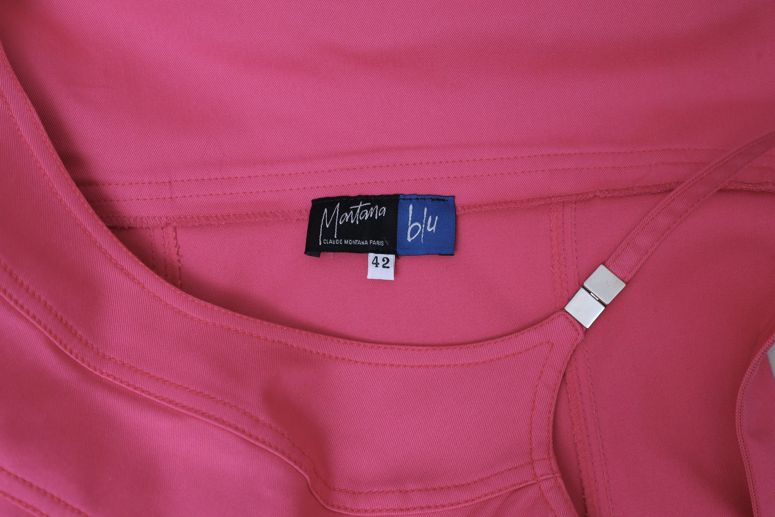 1990s Claude Montana Blu label tag