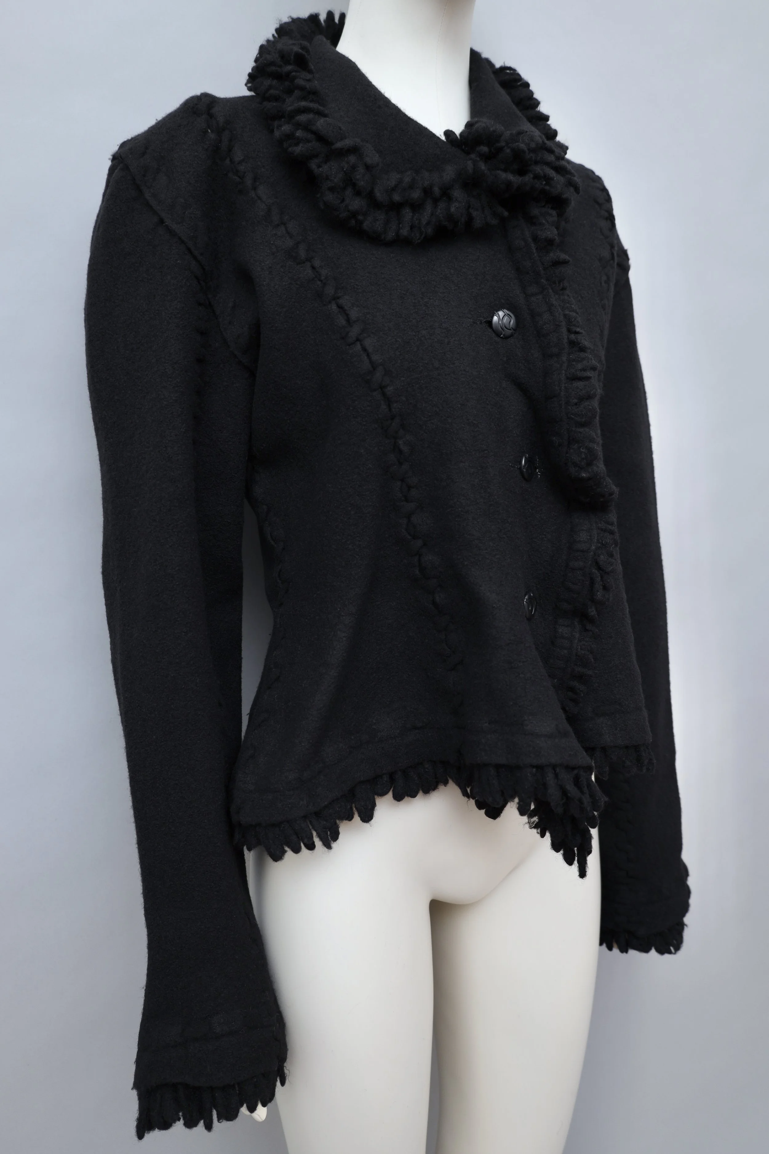 1990s Yoshiki Hishinuma black boiled wool jacket