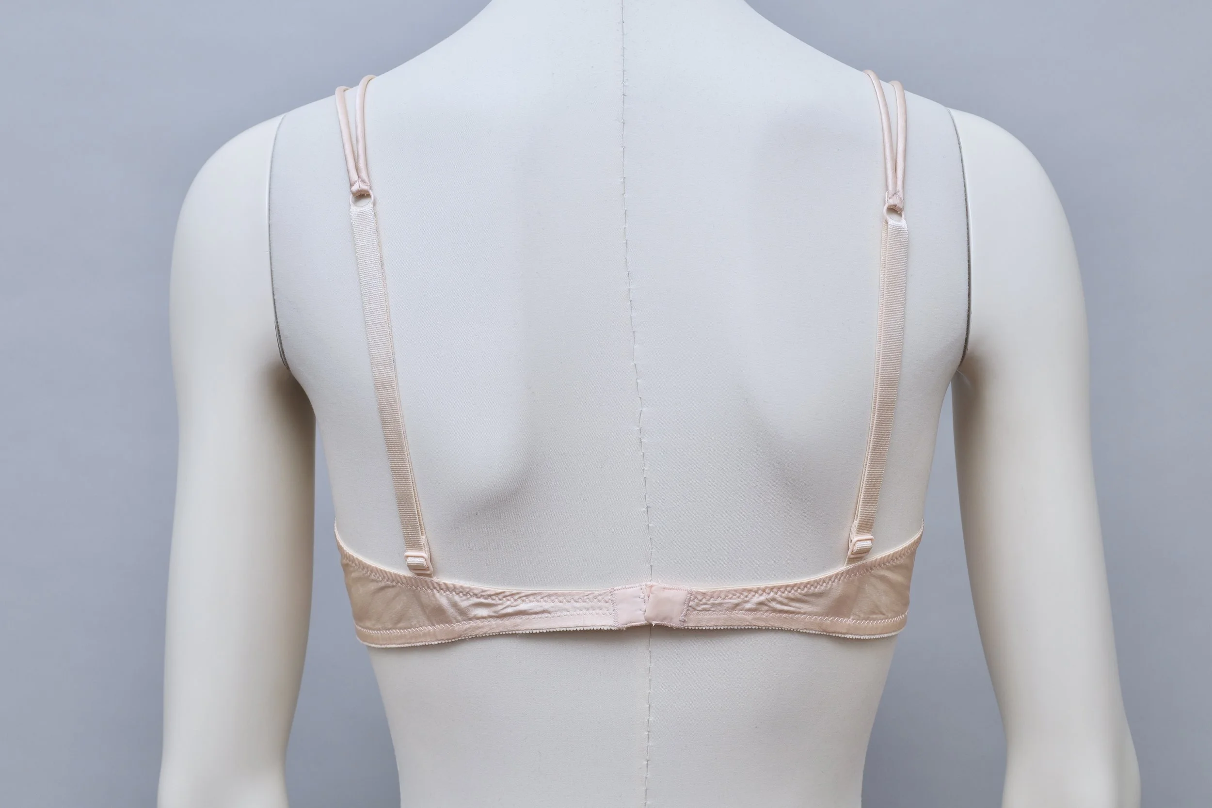 1980s La Perla light peach lace silk bralette