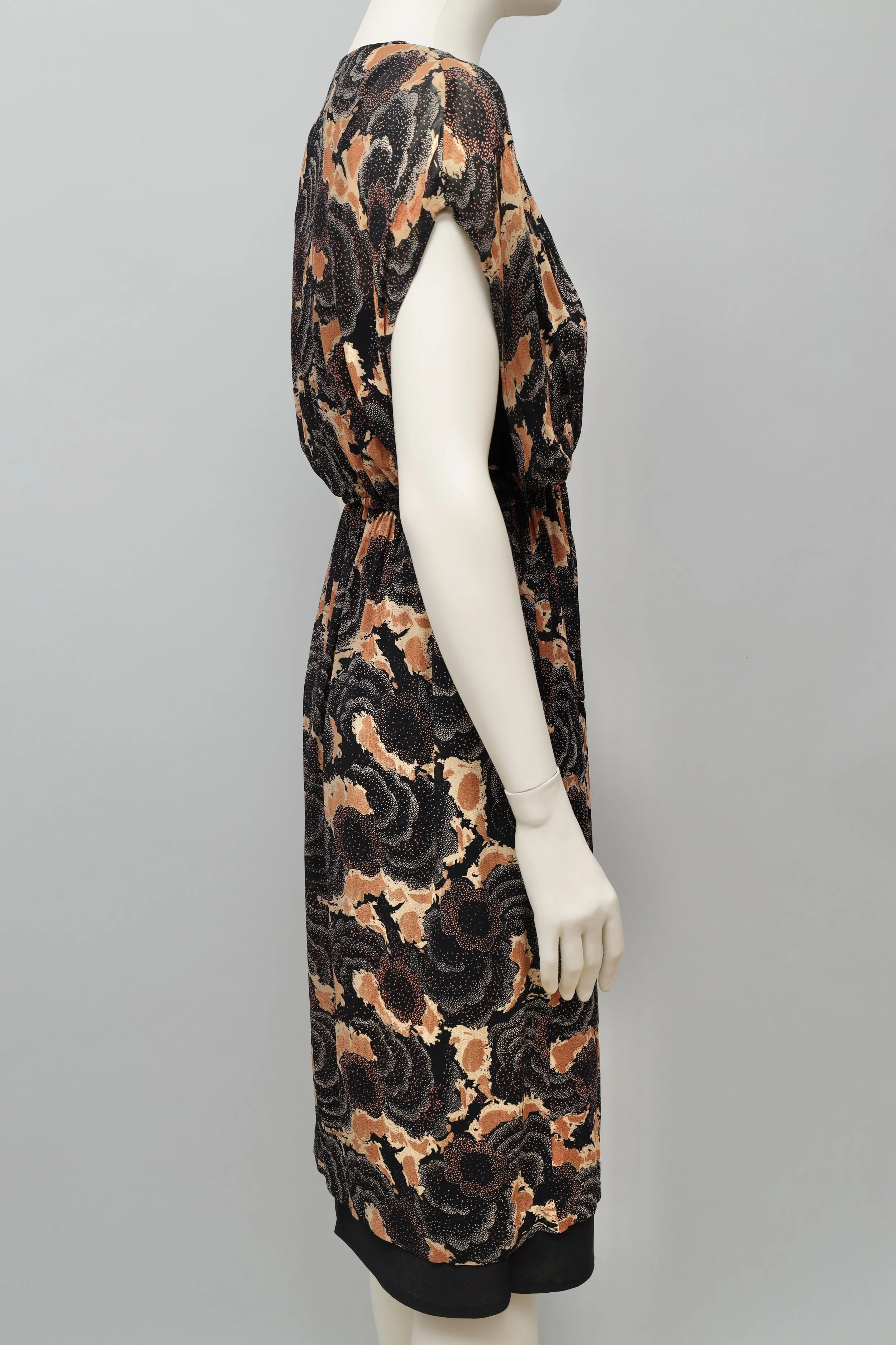 1960s Clobber of London chiffon crêpe art deco tunic dress set