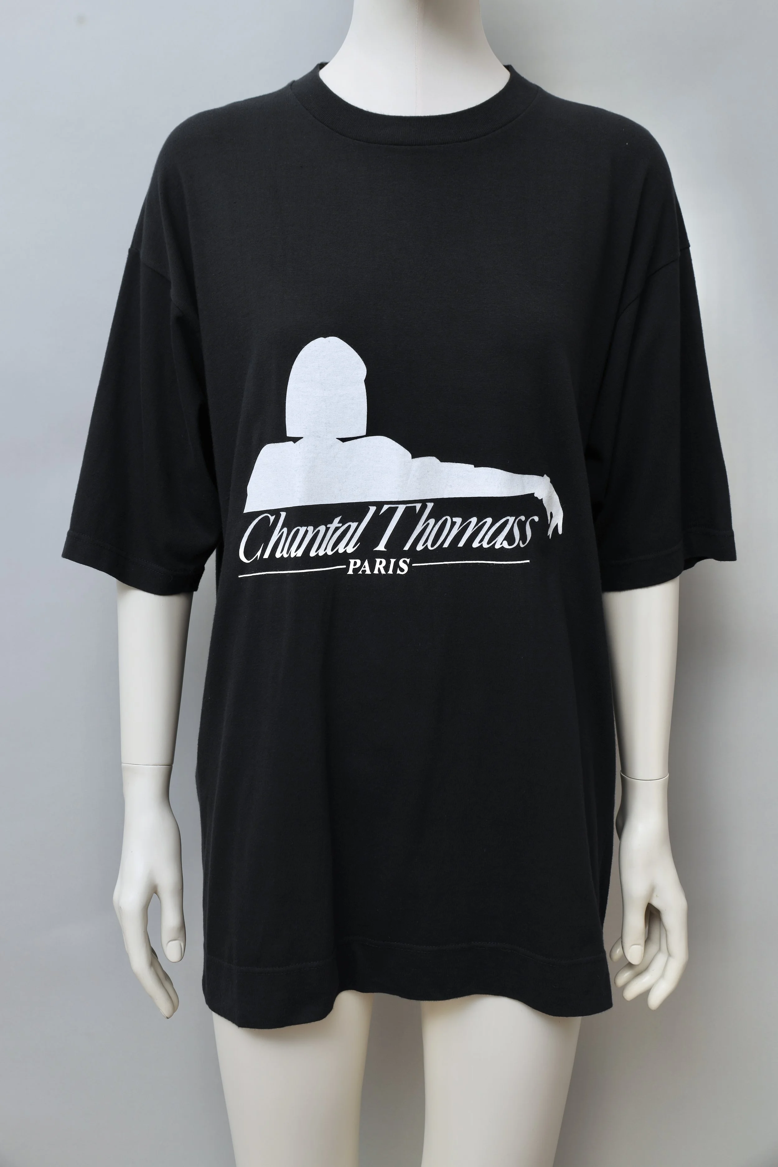 1980s Chantal Thomass black and white logo t-shirt