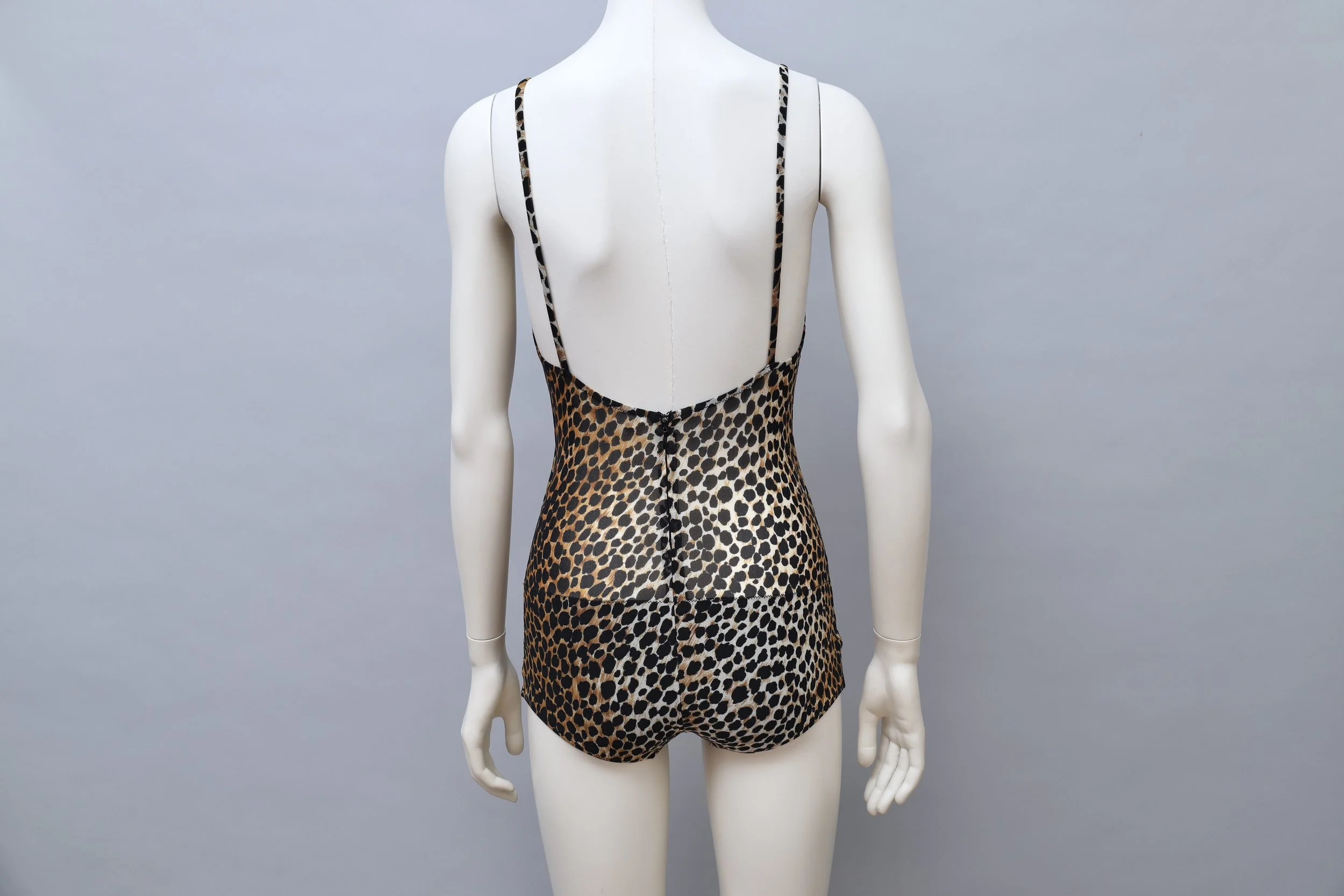2000s Dolce & Gabbana Mare leopard mesh swimsuit