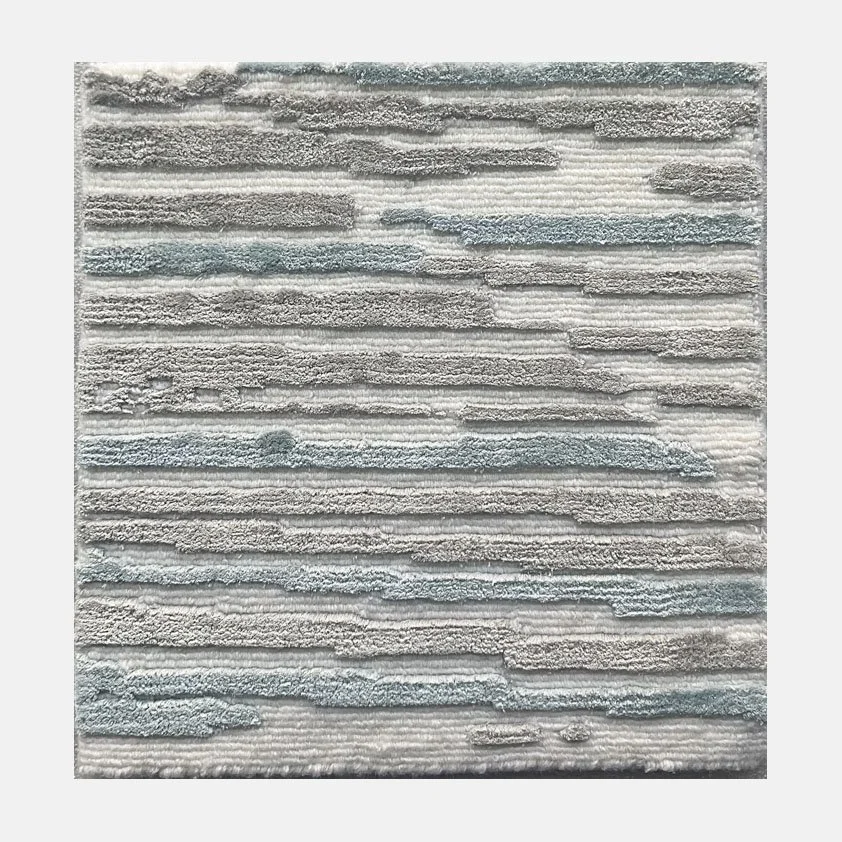 IRREGULAR LOOPCUT STRIPES-12630-WOOL & SILK