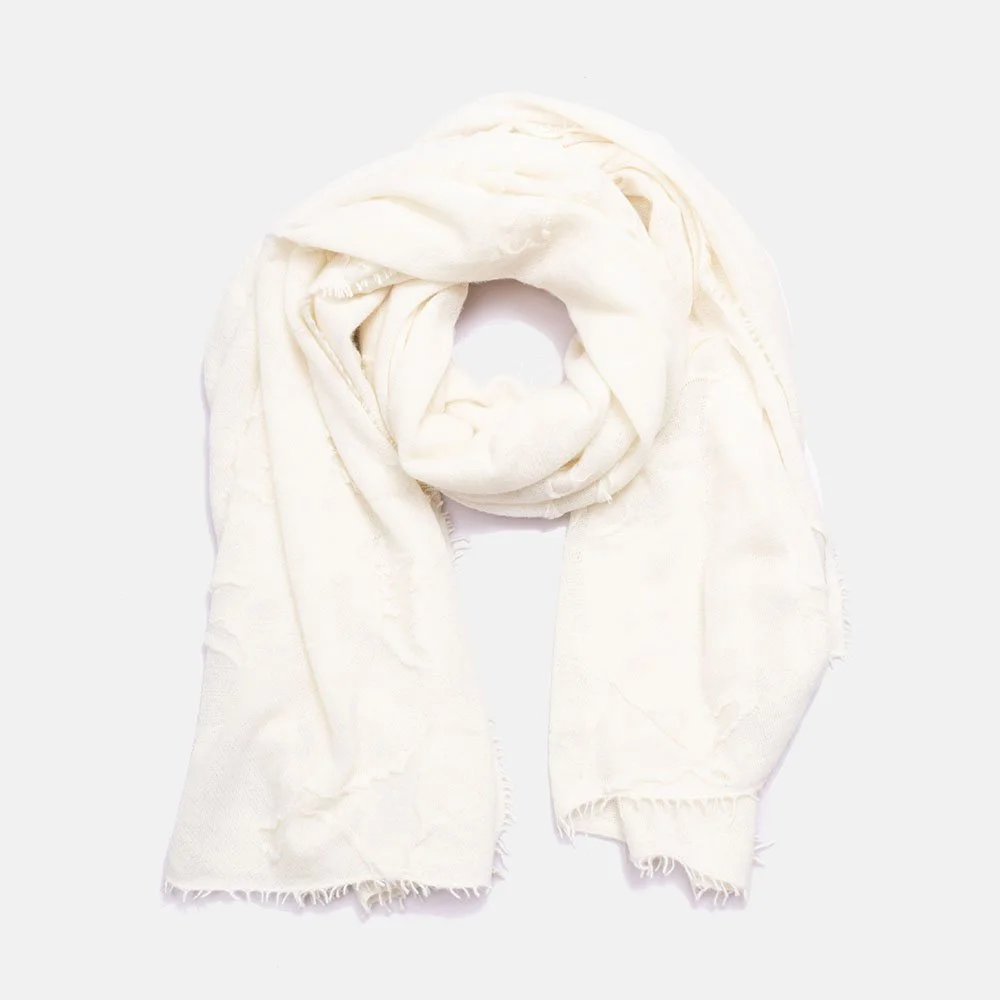 OOLALA CREAM CASHMERE SCARF