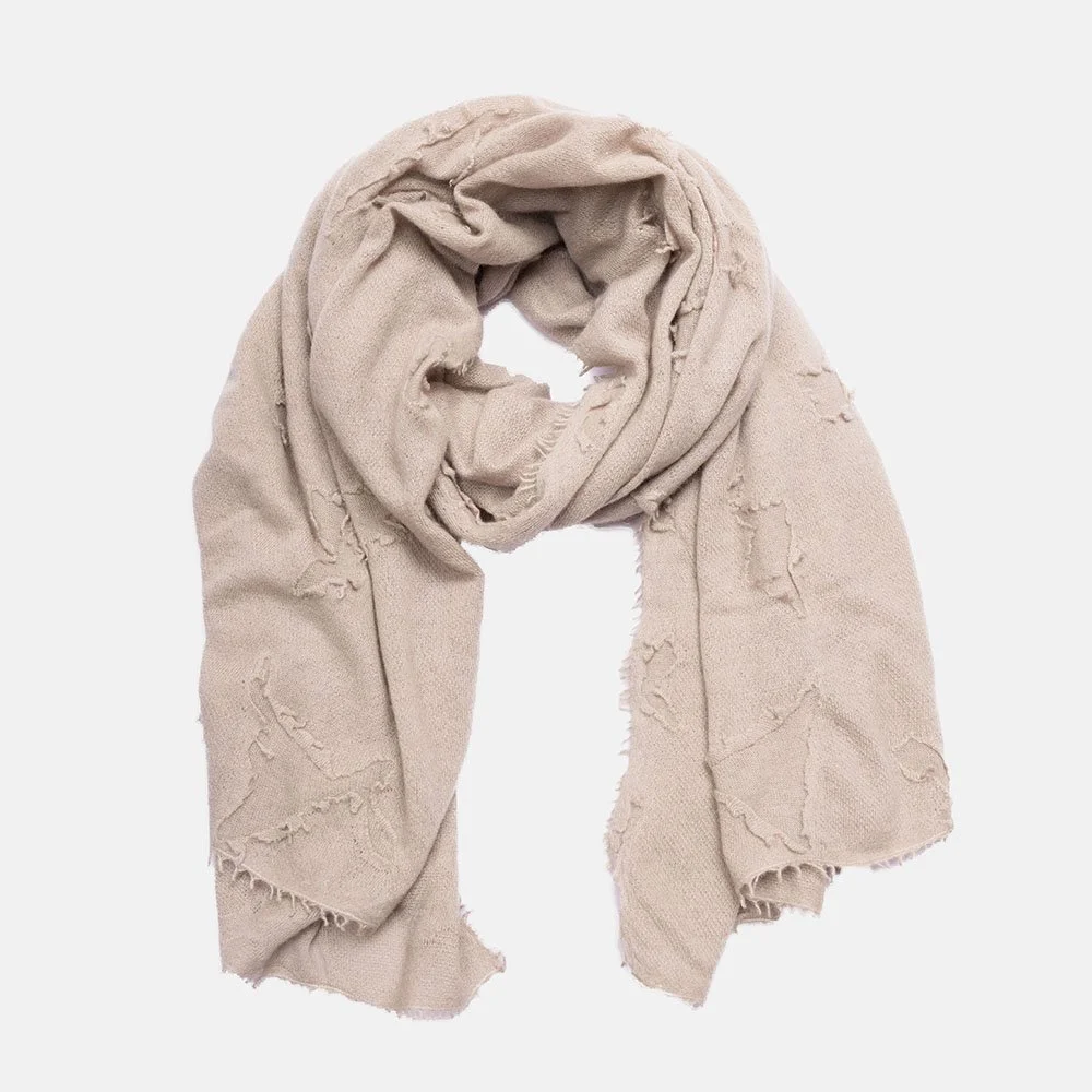 OOLALA FOSSIL CASHMERE SCARF
