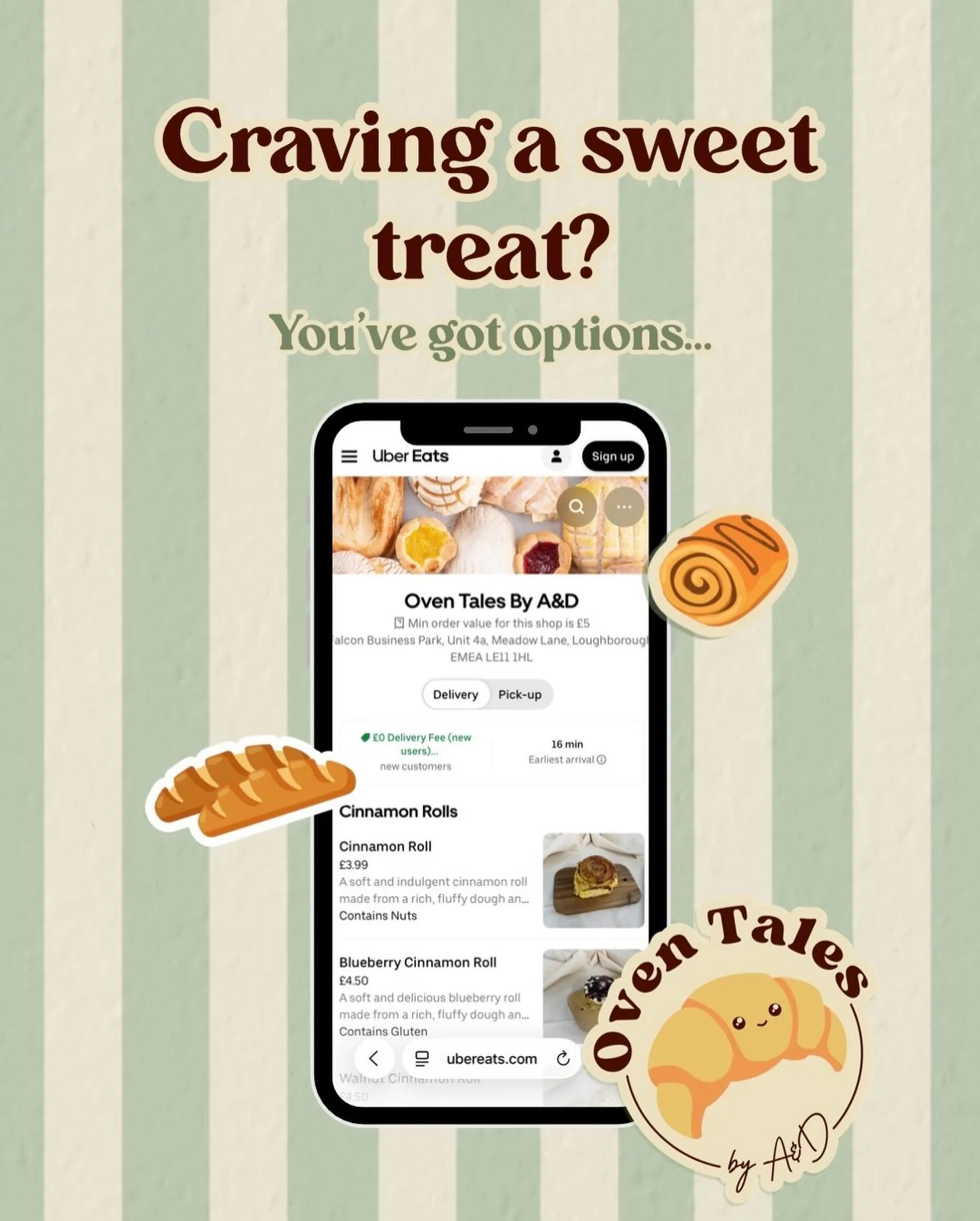 Getting your Oven Tales favourites is easy 🤎🥐

You can order in two different ways:

🛍️ Pre-order for collection

Head to the link in our bio, choose your bakes and place your order. Your goodies will be ready to collect from 12pm the following da