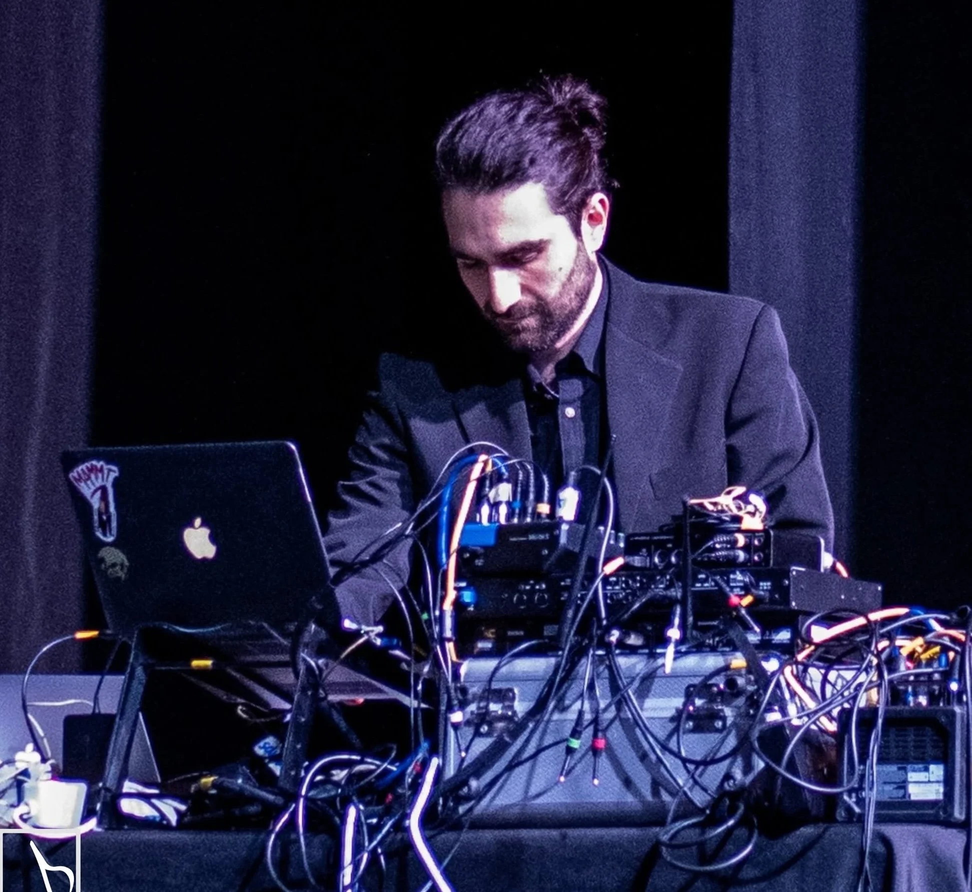 Feliciano Chiriaco teaching electronic composition at conservatory of parma