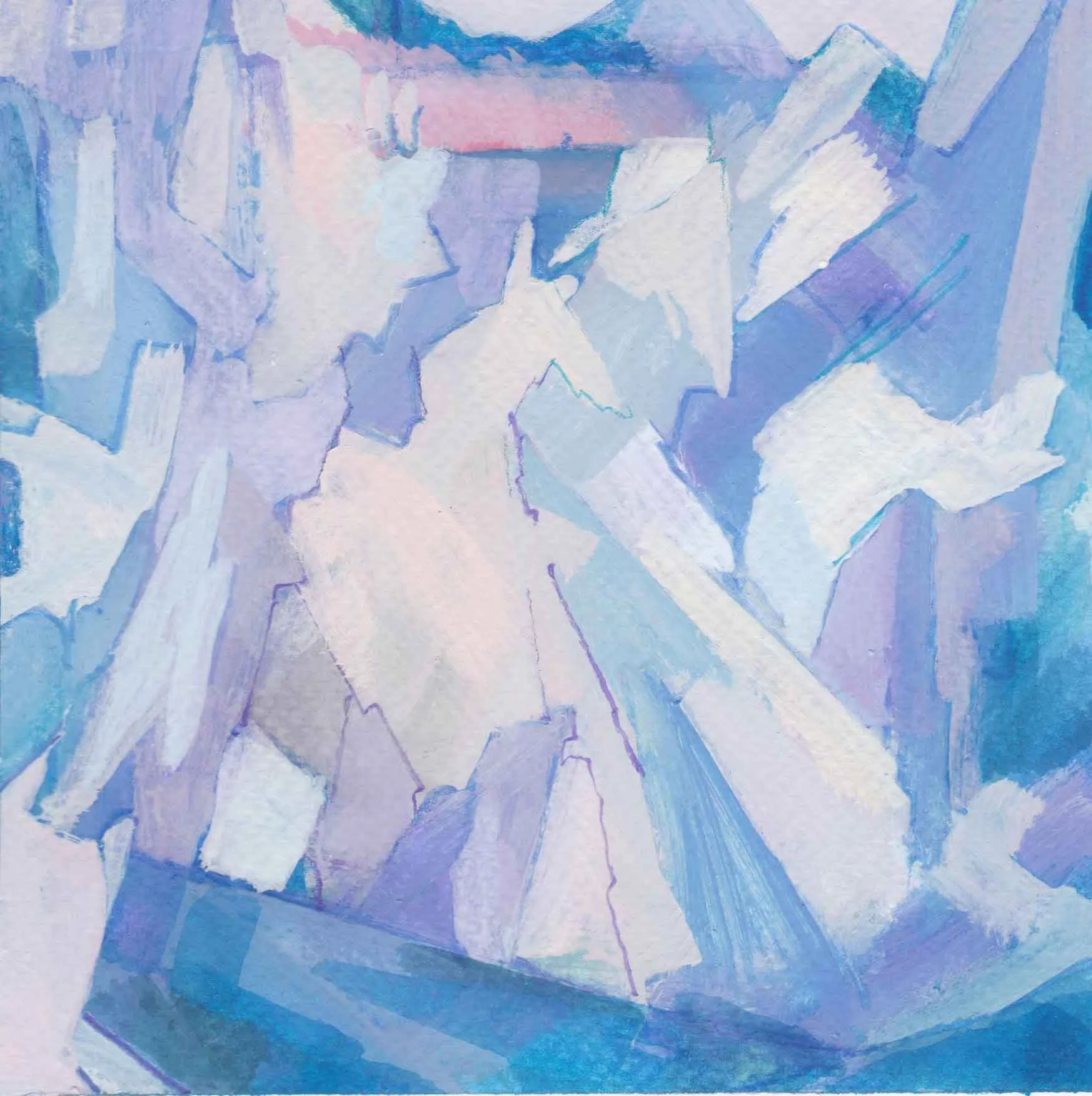 Shattered , watercolour 150 x 150