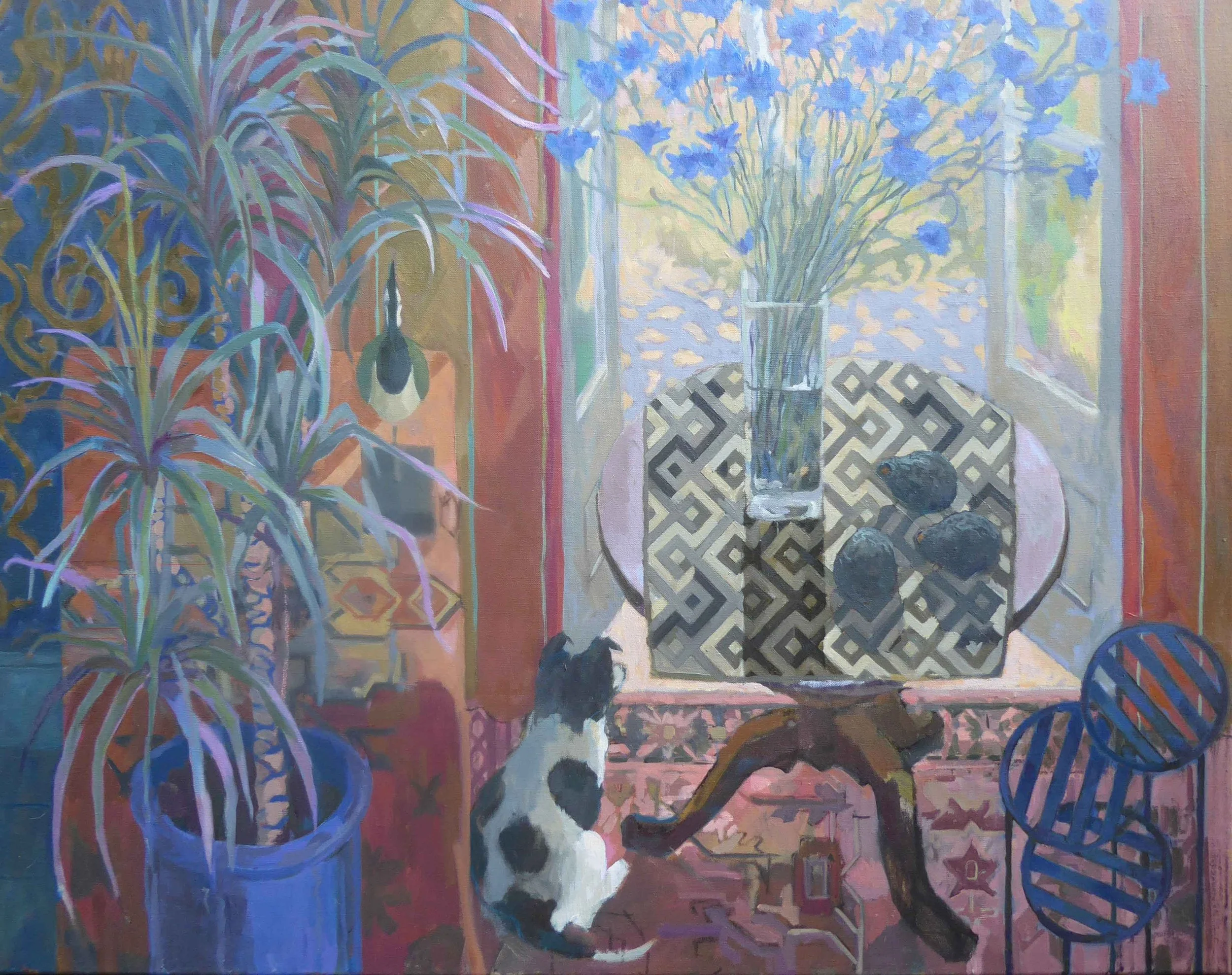 Interior with Cornflowers  800 x 1000