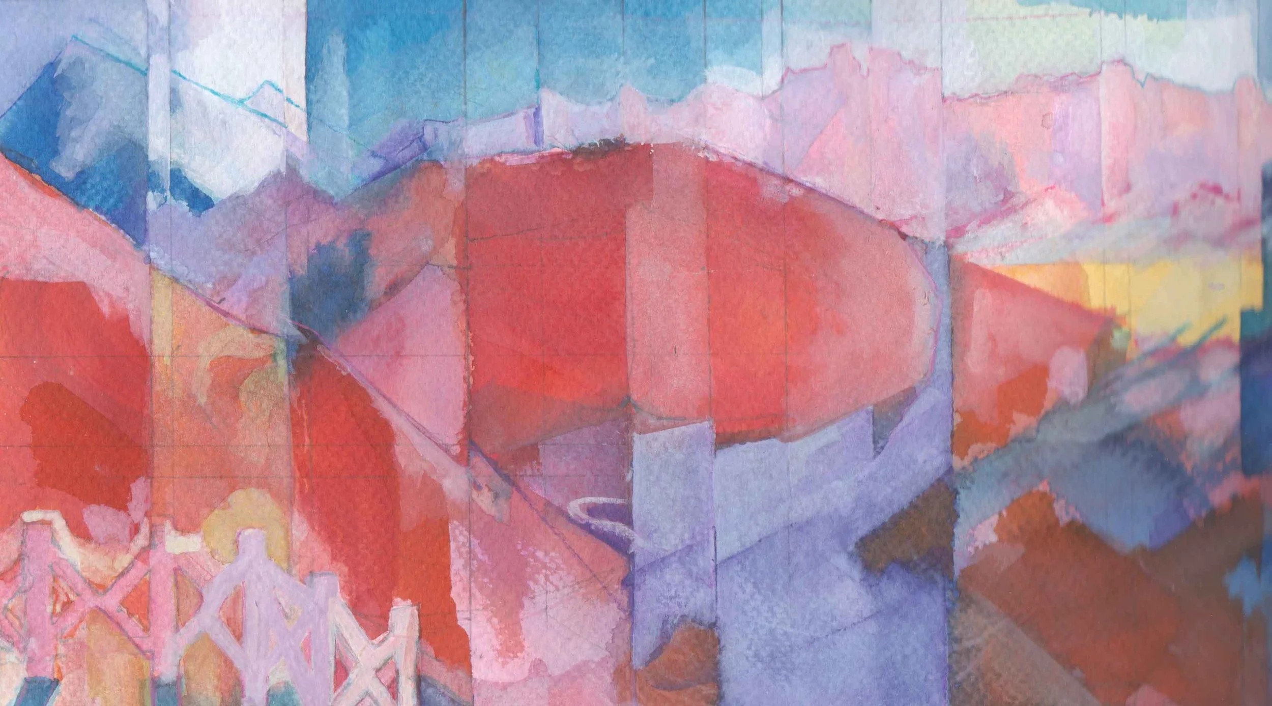 Tudes Study, watercolour 150 x 280