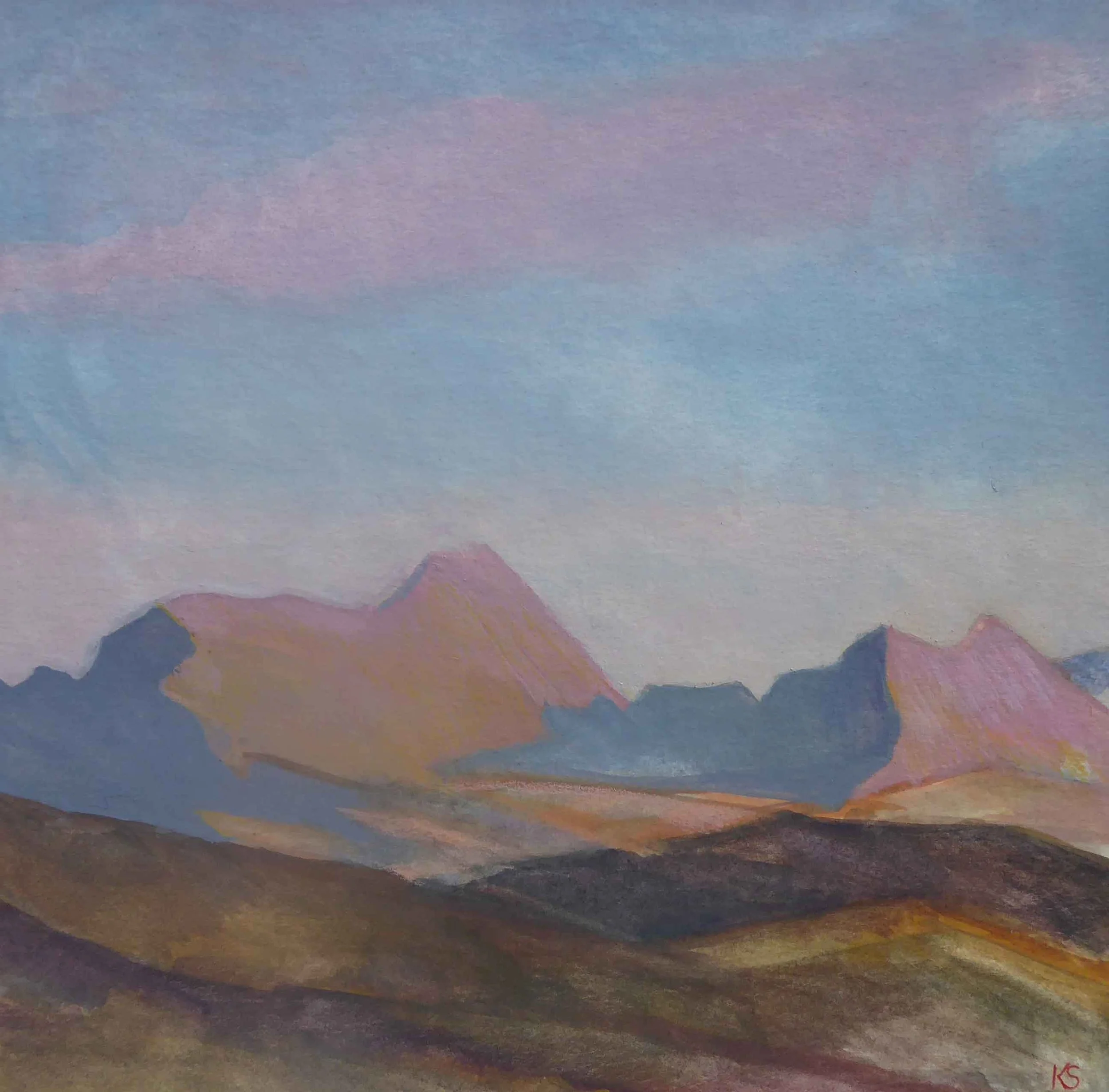 After Glow, watercolour 270 x 270