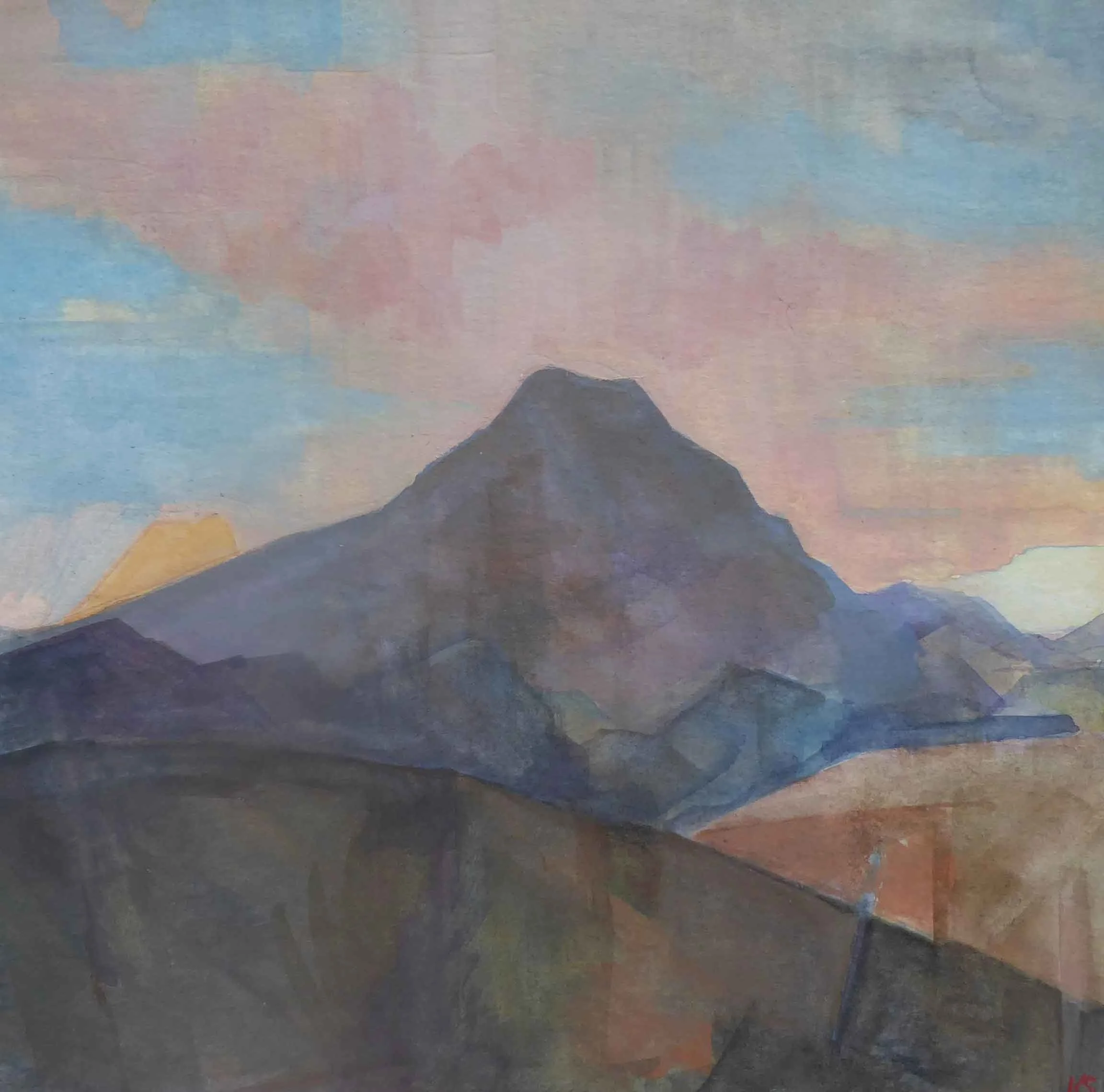 Dawn Study, watercolour 270 x 270
