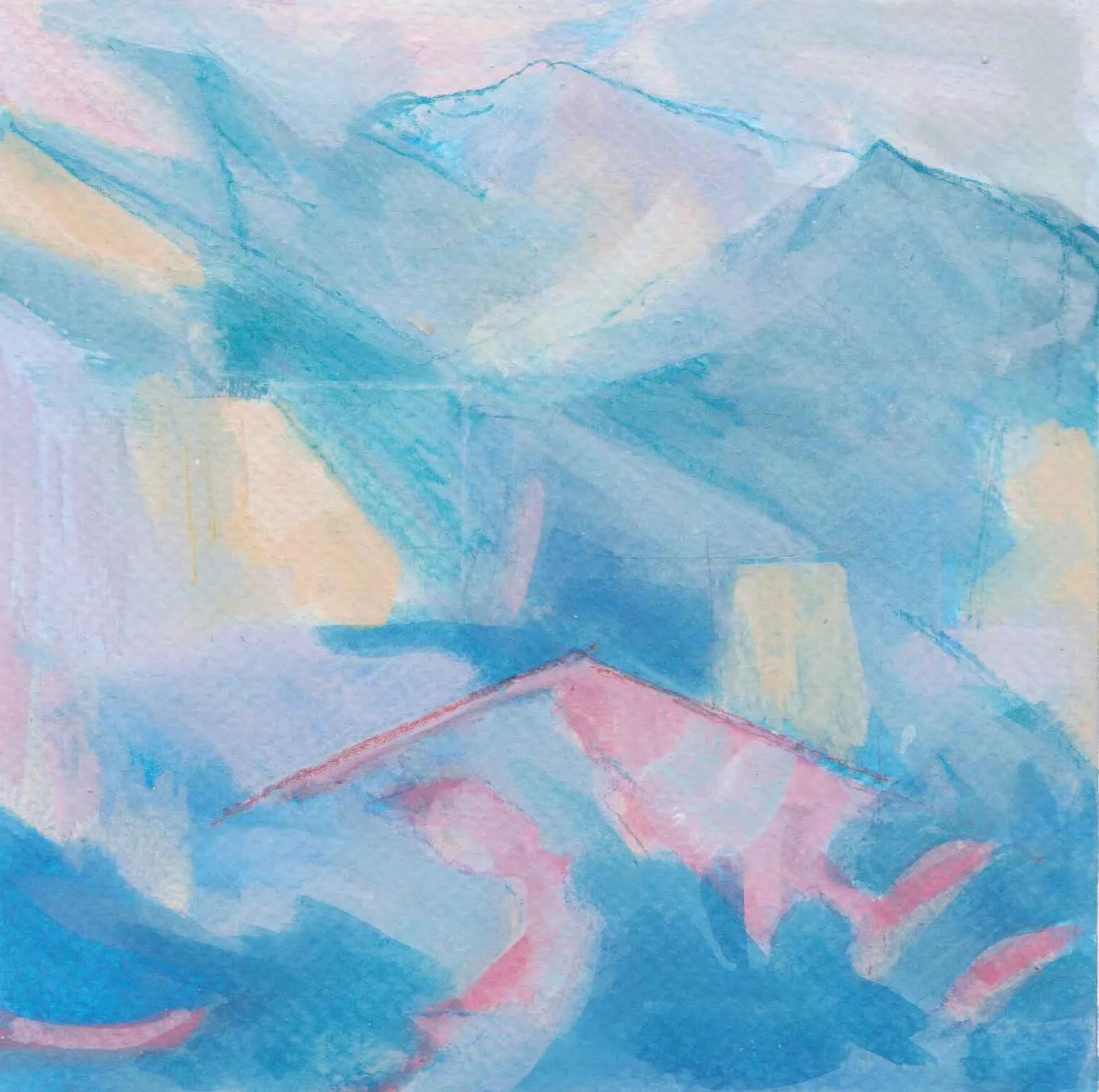 Approach, watercolour 150 x 150