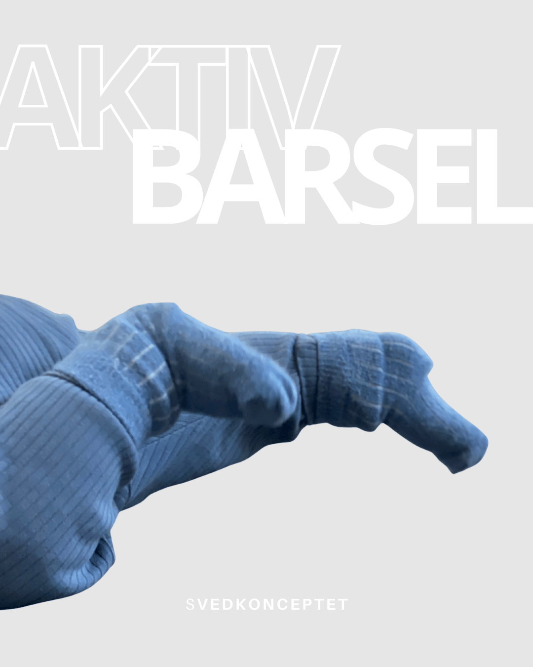 Babyfødder og ben som symbol på aktiv barsel med motion for mødre og babyer.
