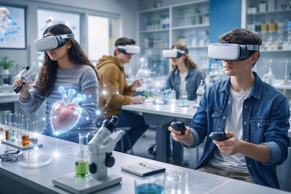 Physical Classrooms-

I explore how the classroom itself can become part of the lesson, using projection, spatial design, and interactive tools to turn a static room into an environment that responds to what's being taught. Instead of a lesson being 
