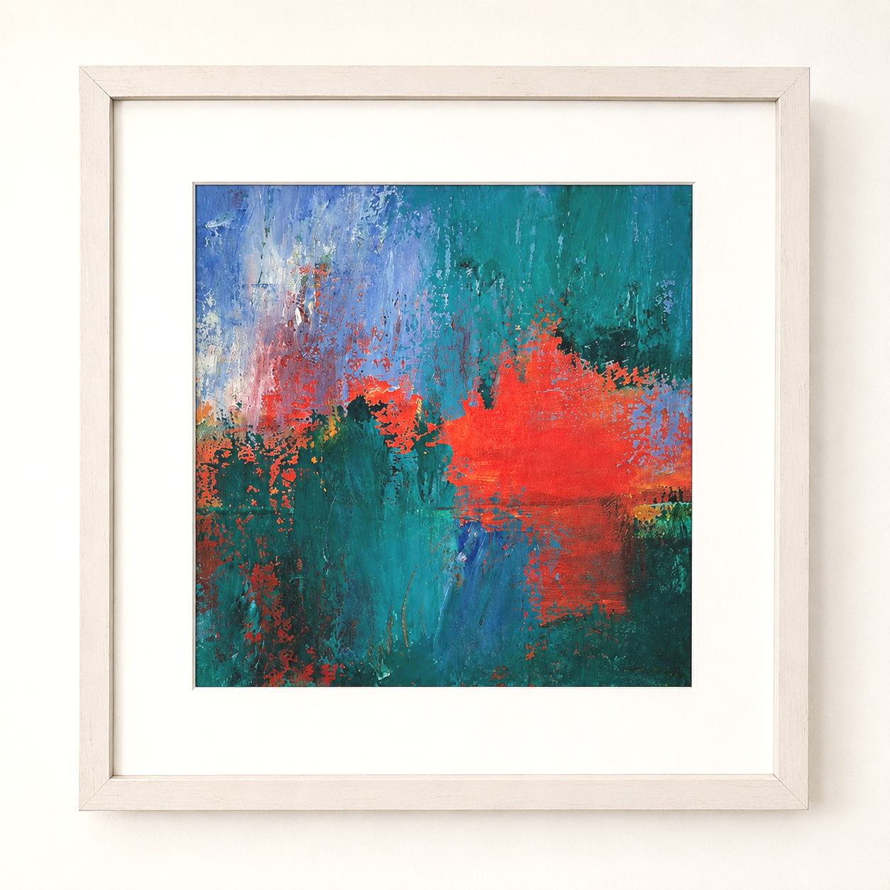 Time to celebrate. Acrylic on canvas board, 30 cms X 30 cms. €140. Framed under glass.