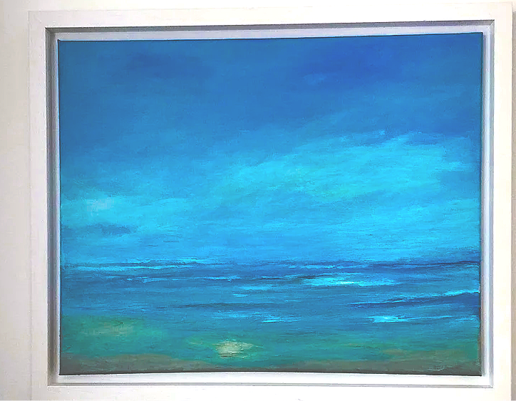 Atlantic View. Acrylic on stretched canvas, in tray frame.  40cms X 50 cms. € 250