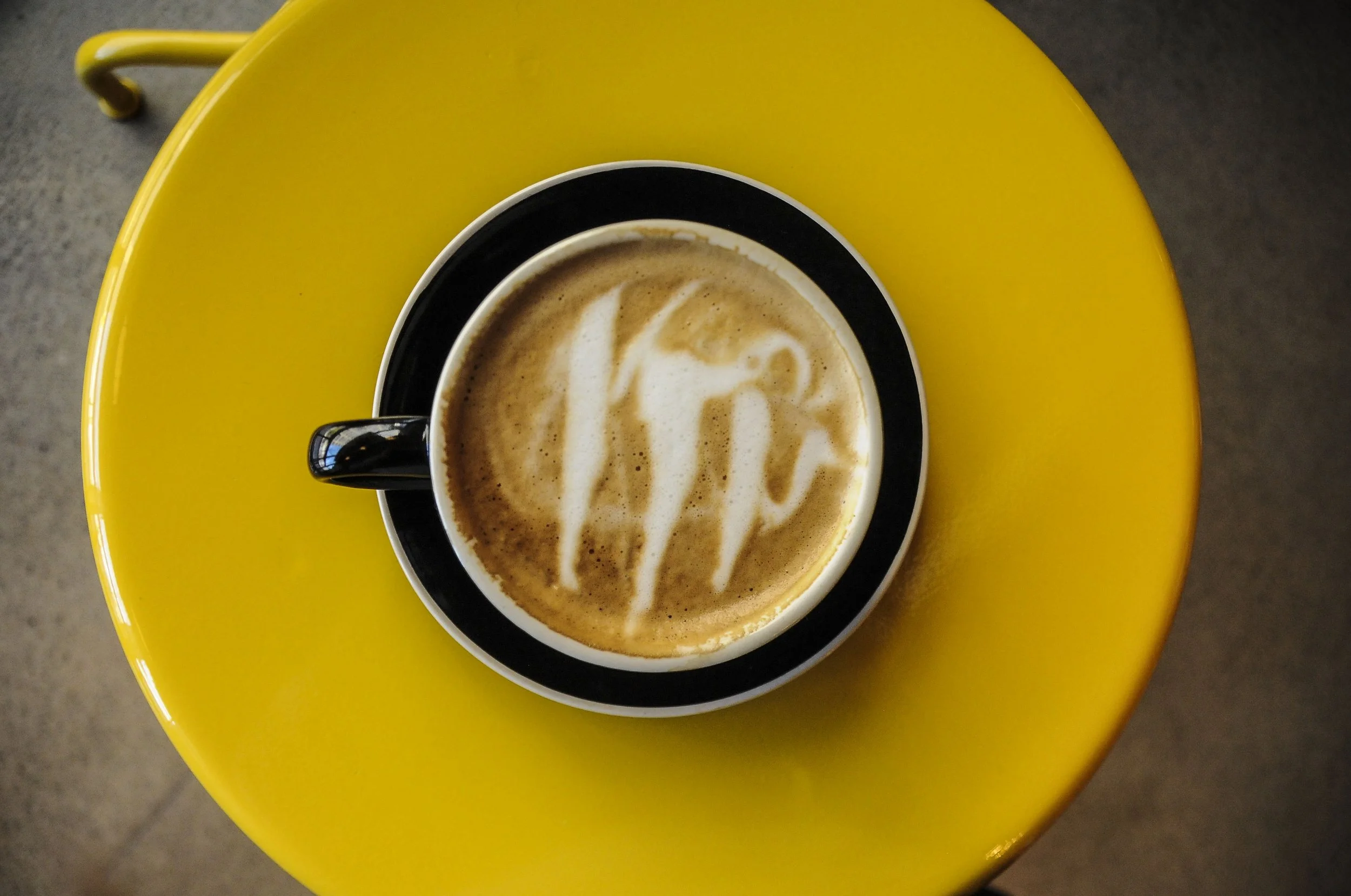 A latte at Avalon Bakery and Cafe in Ann Arbor and Detroit, Michigan.