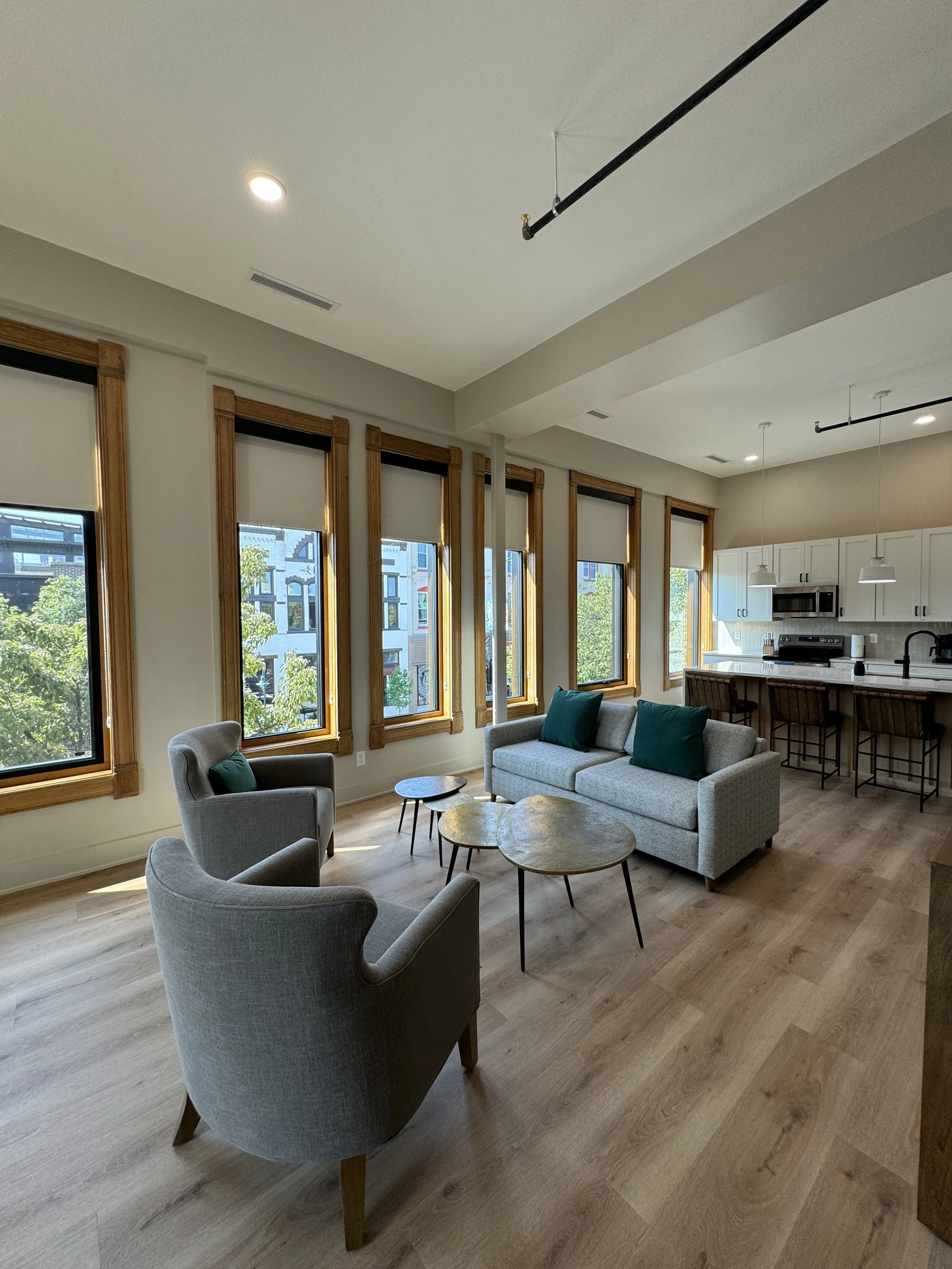 4 loft-style Airbnbs in Traverse City, Michigan.