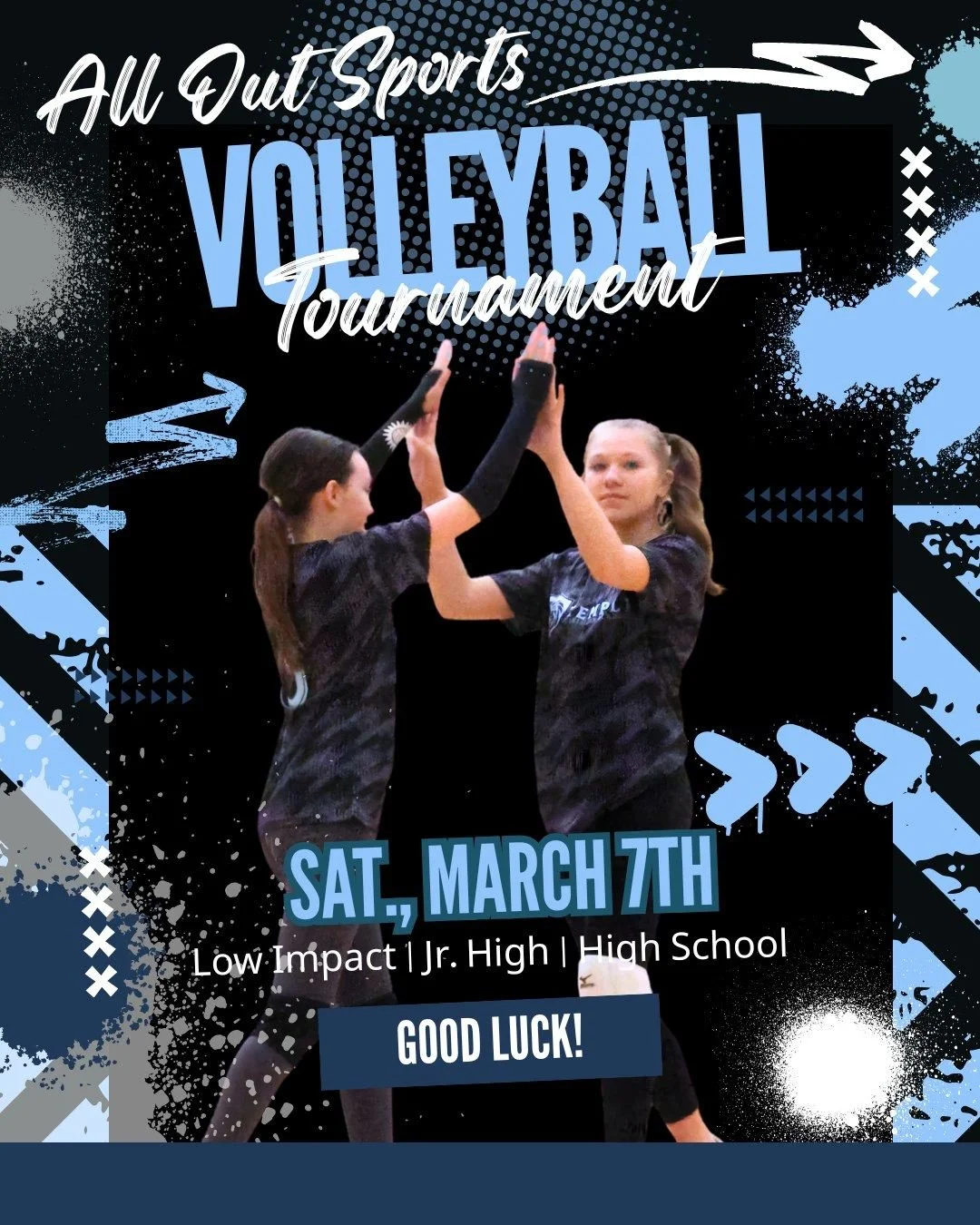 It's officially tournament week for our All Out Volleyball girls! Only one more day until we're on the court!  We can't wait to have all our girls friendly competing, strengthening skills, and working together tomorrow! Good luck to all our players a