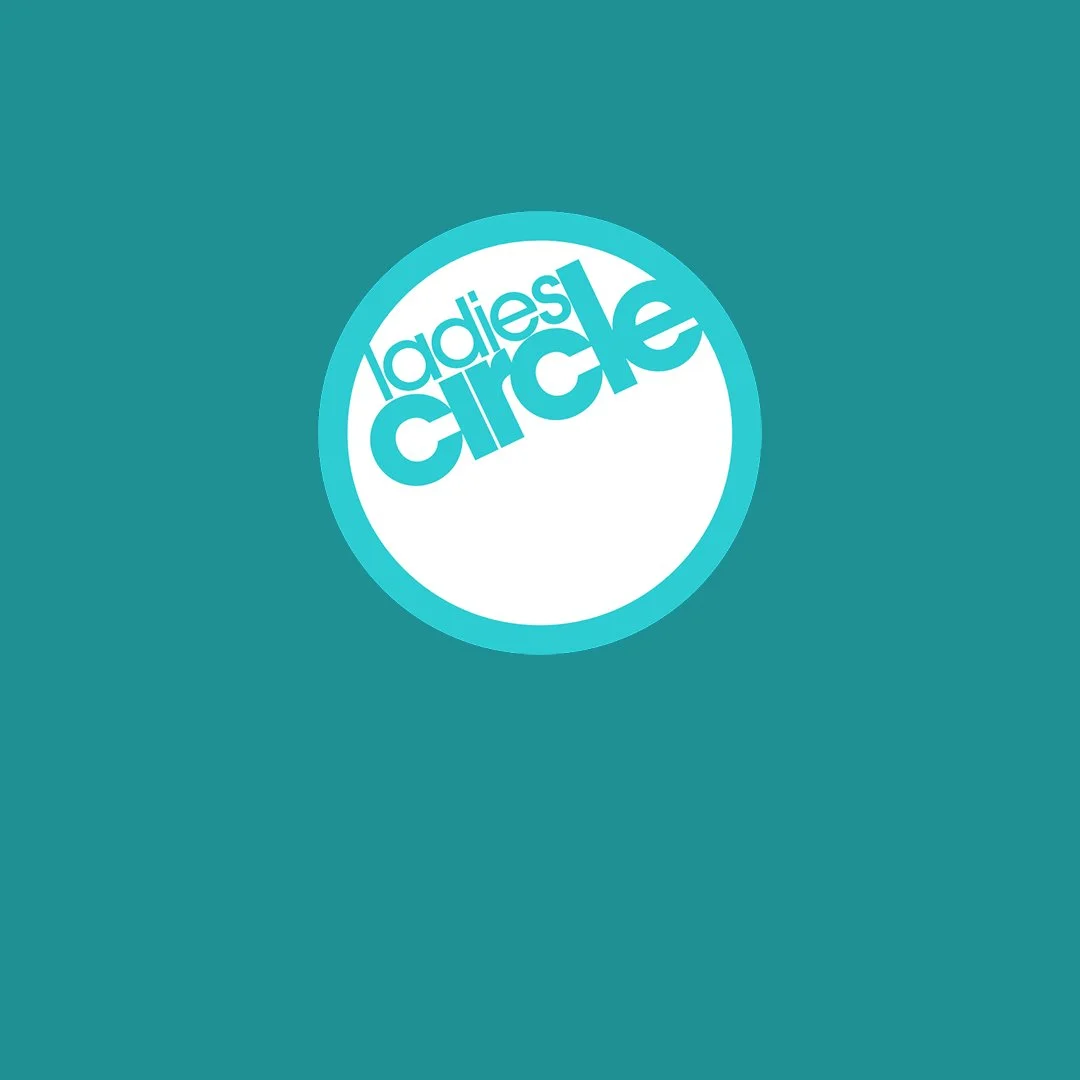 Ladies Circle logo with teal background and white circle containing teal text.