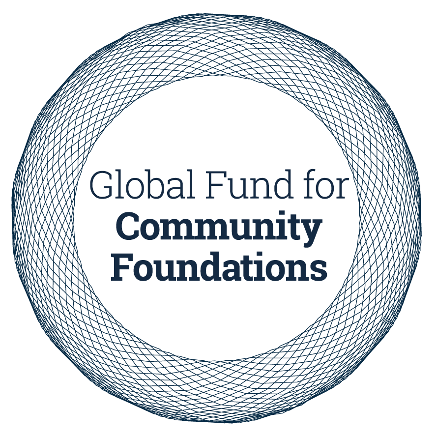 Logo for the Global Fund for Community Foundations with a circular geometric design around the text.