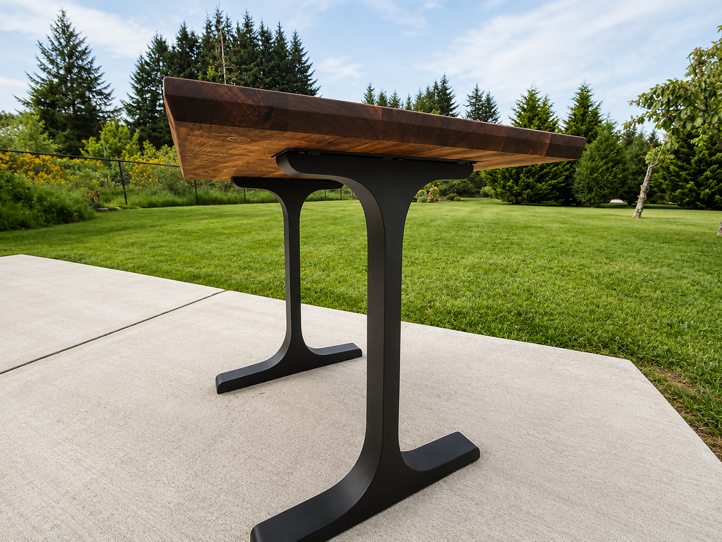 Black Walnut Writing Desk with Flowyline Legs