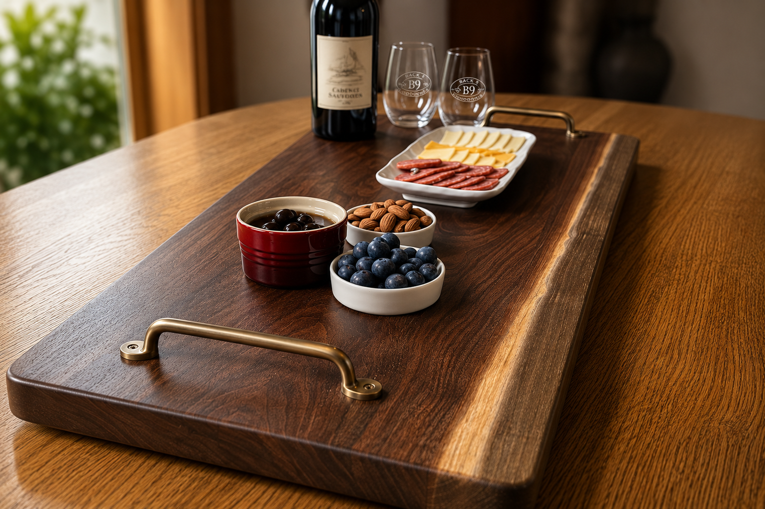 Serving Board - Book matched Black Walnut - Private Commission